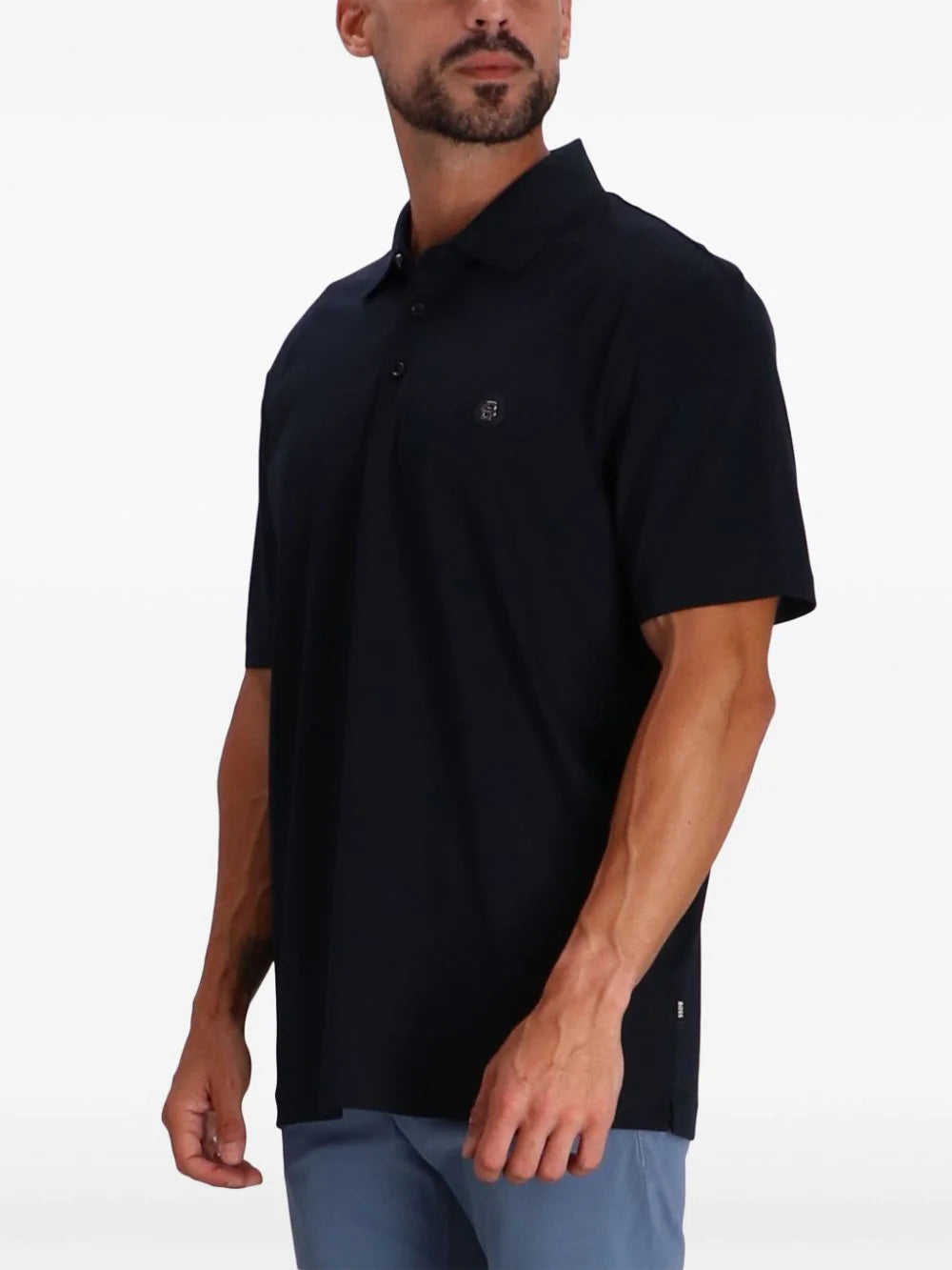 BOSS logo-patch polo shirt - Image 3