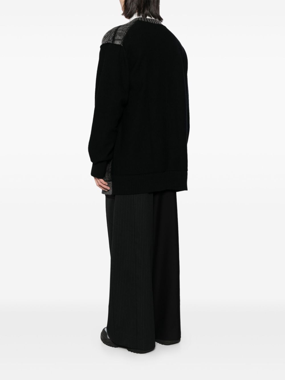 Yohji Yamamoto  contrast-panel cardigan