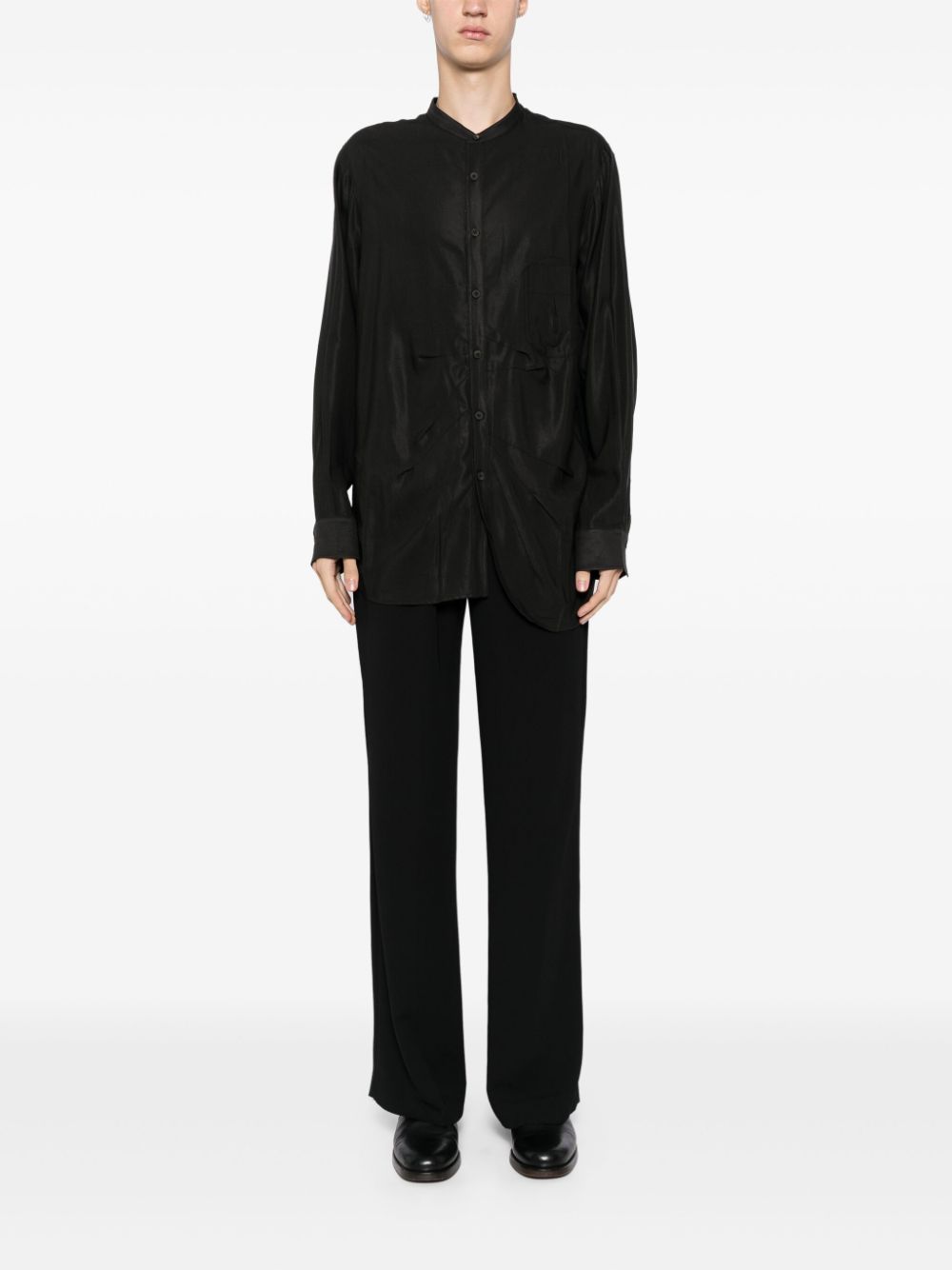 Ziggy Chen  collarless shirt