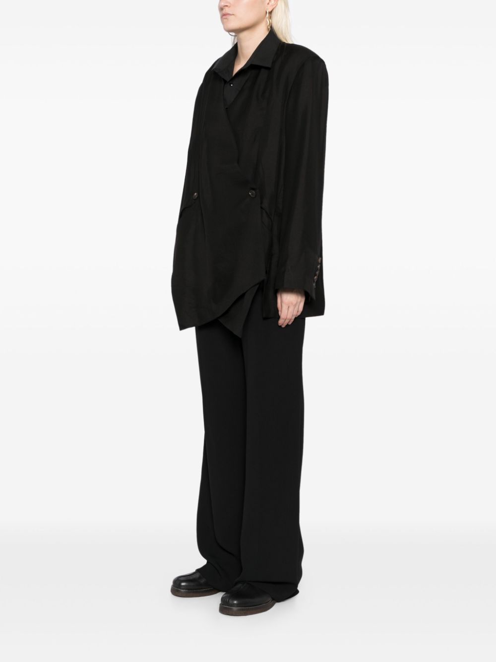 Ziggy Chen  asymmetric long sleeve blazer