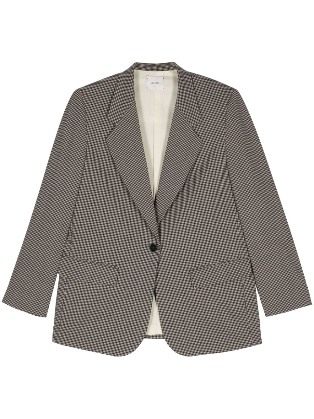 Alysi notched lapels checkered blazer