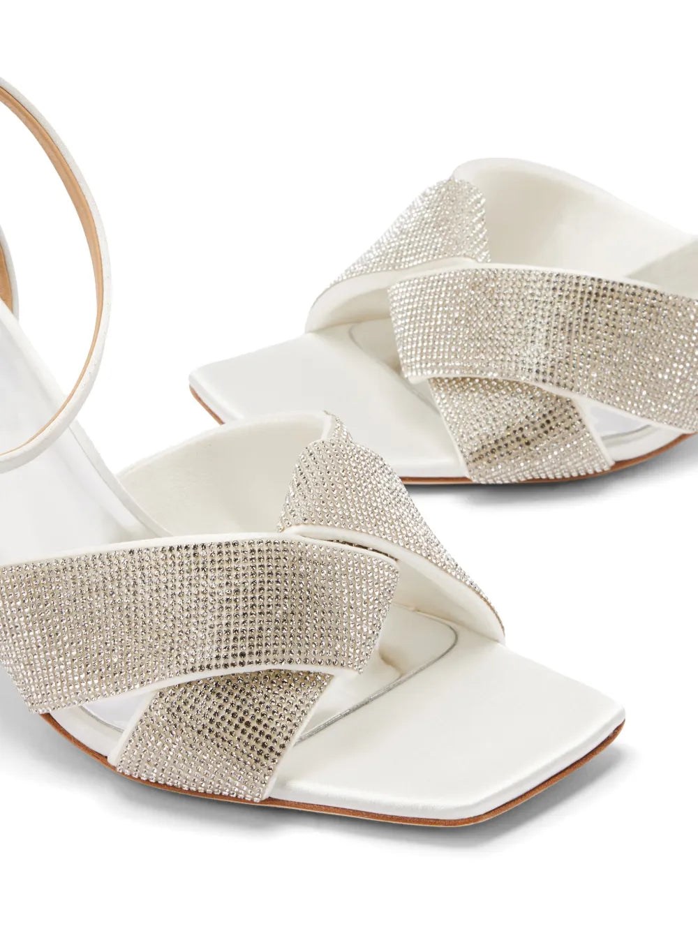 Badgley Mischka  85mm Brinlee satin sandals