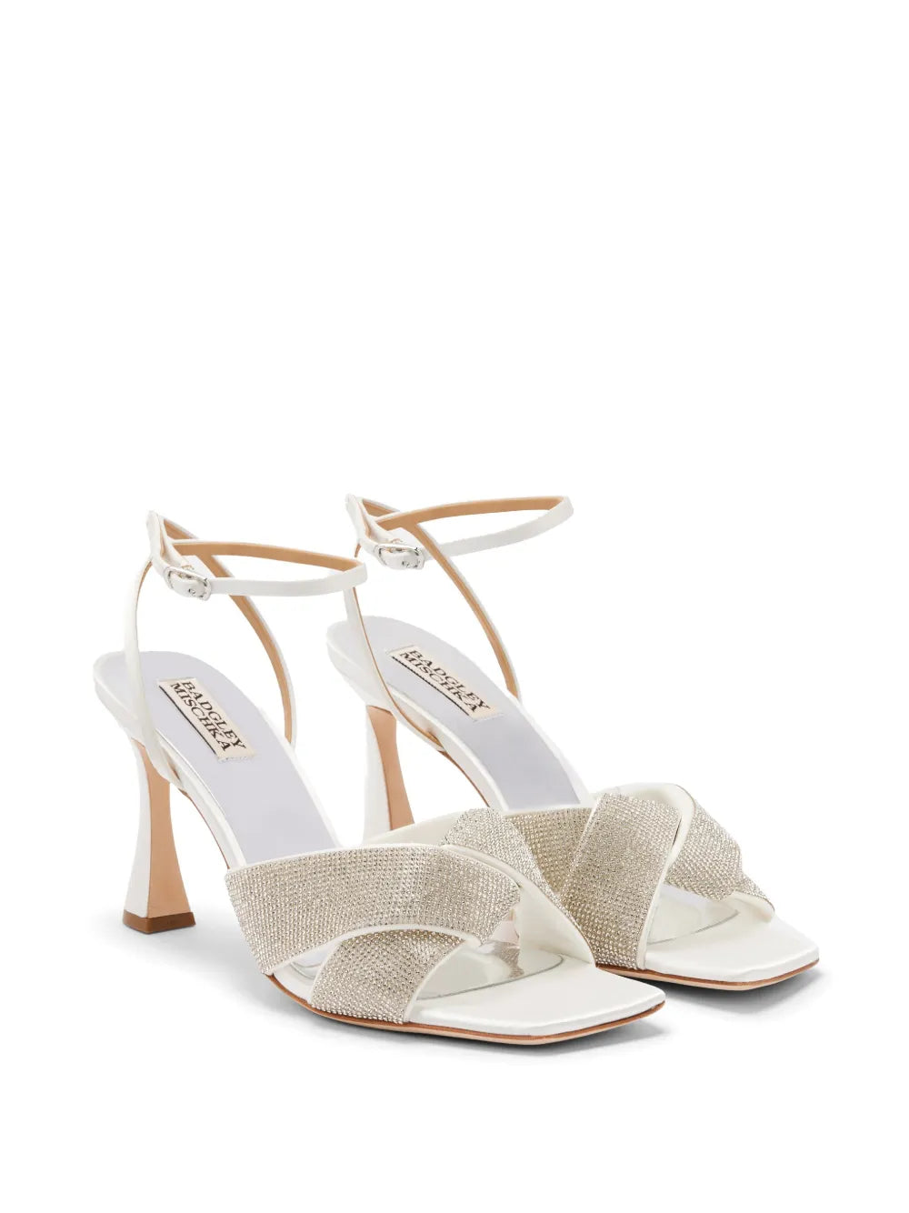 Badgley Mischka  85mm Brinlee satin sandals