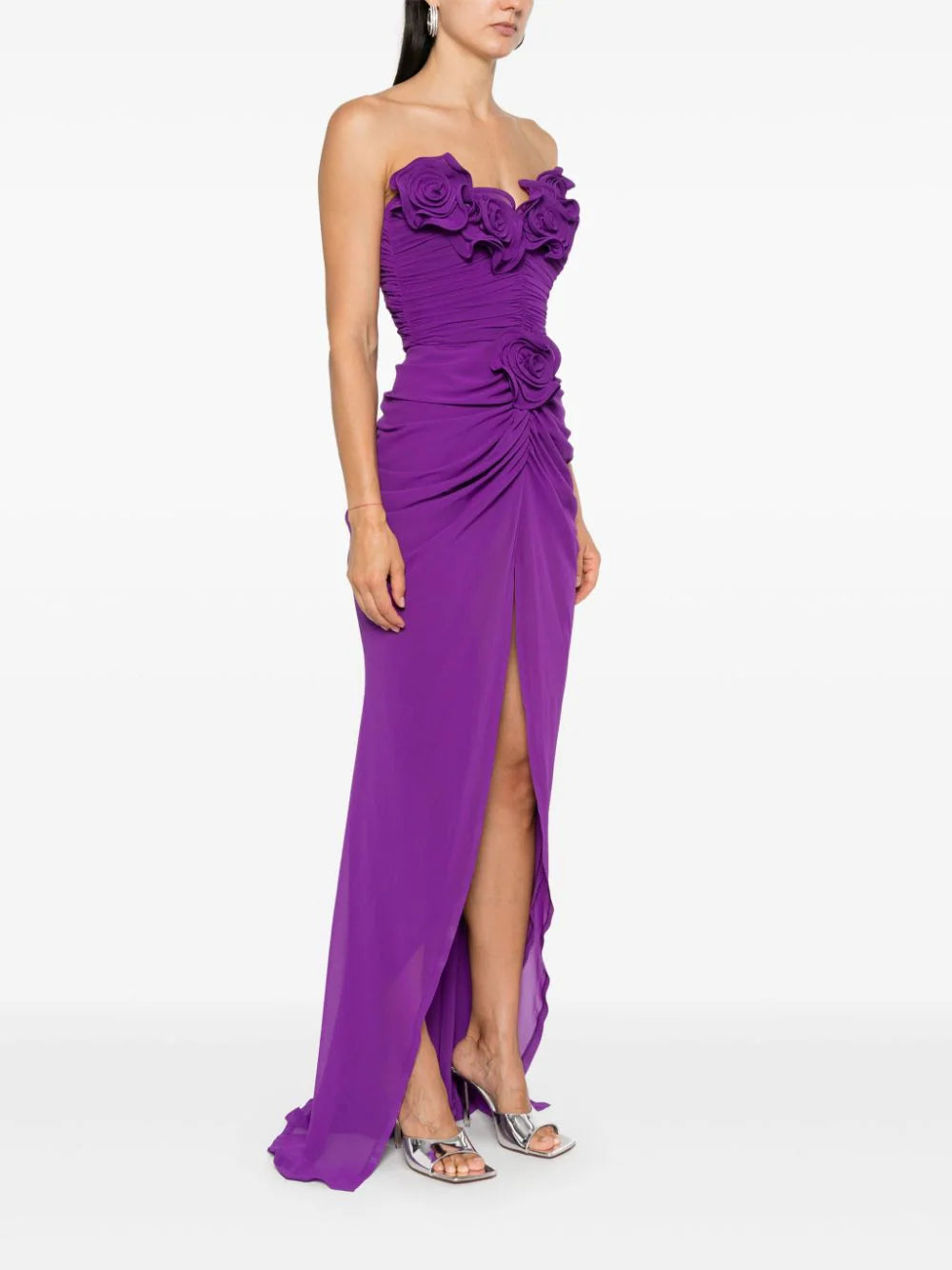 Ana Radu  floral-appliqué maxi dress