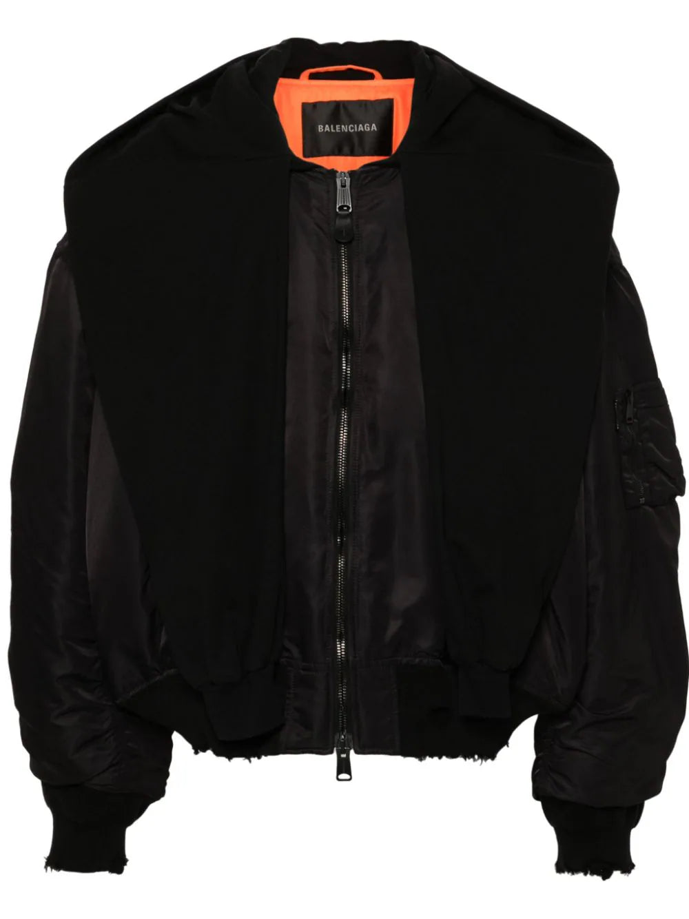 Balenciaga  logo-tag bomber jacket