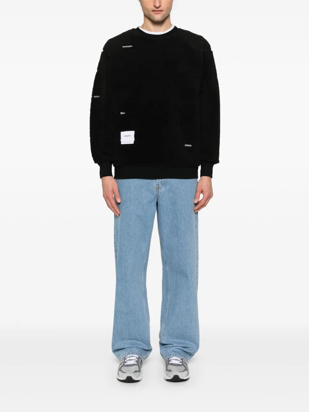 WTAPS logo-patch fleece sweatshirt