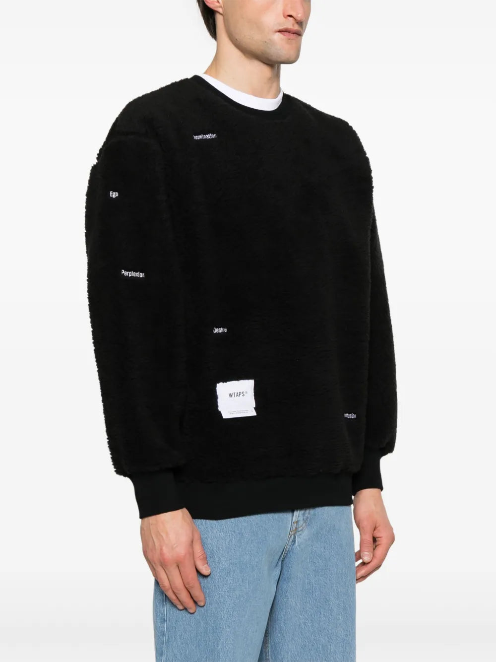 WTAPS logo-patch fleece sweatshirt