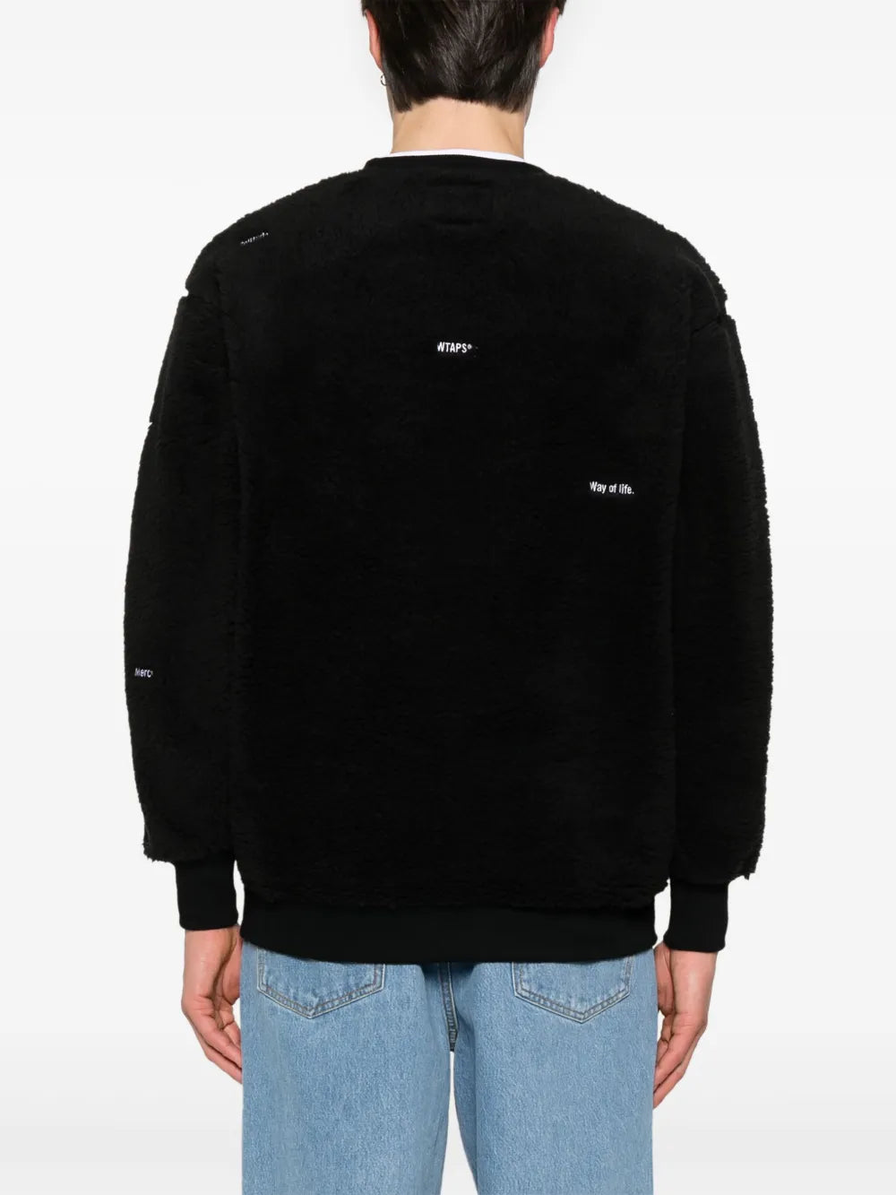 WTAPS logo-patch fleece sweatshirt