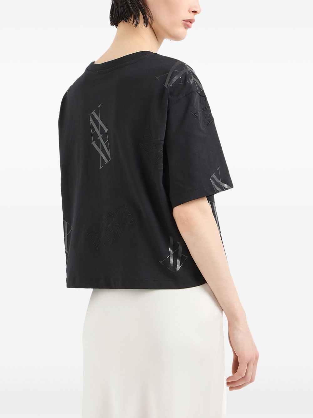 Armani Exchange monogram-pattern T-shirt