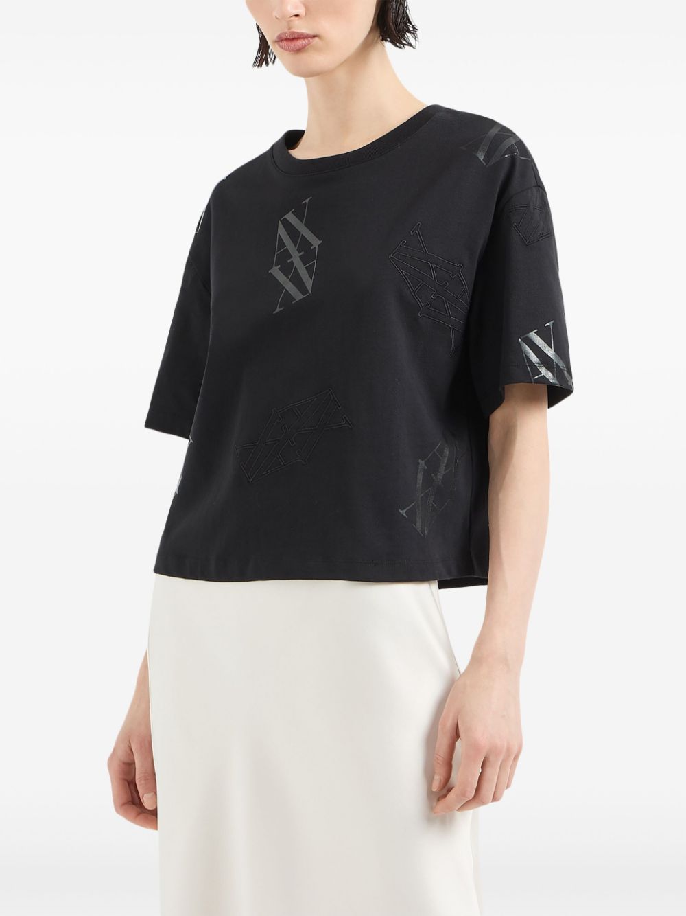 Armani Exchange monogram-pattern T-shirt