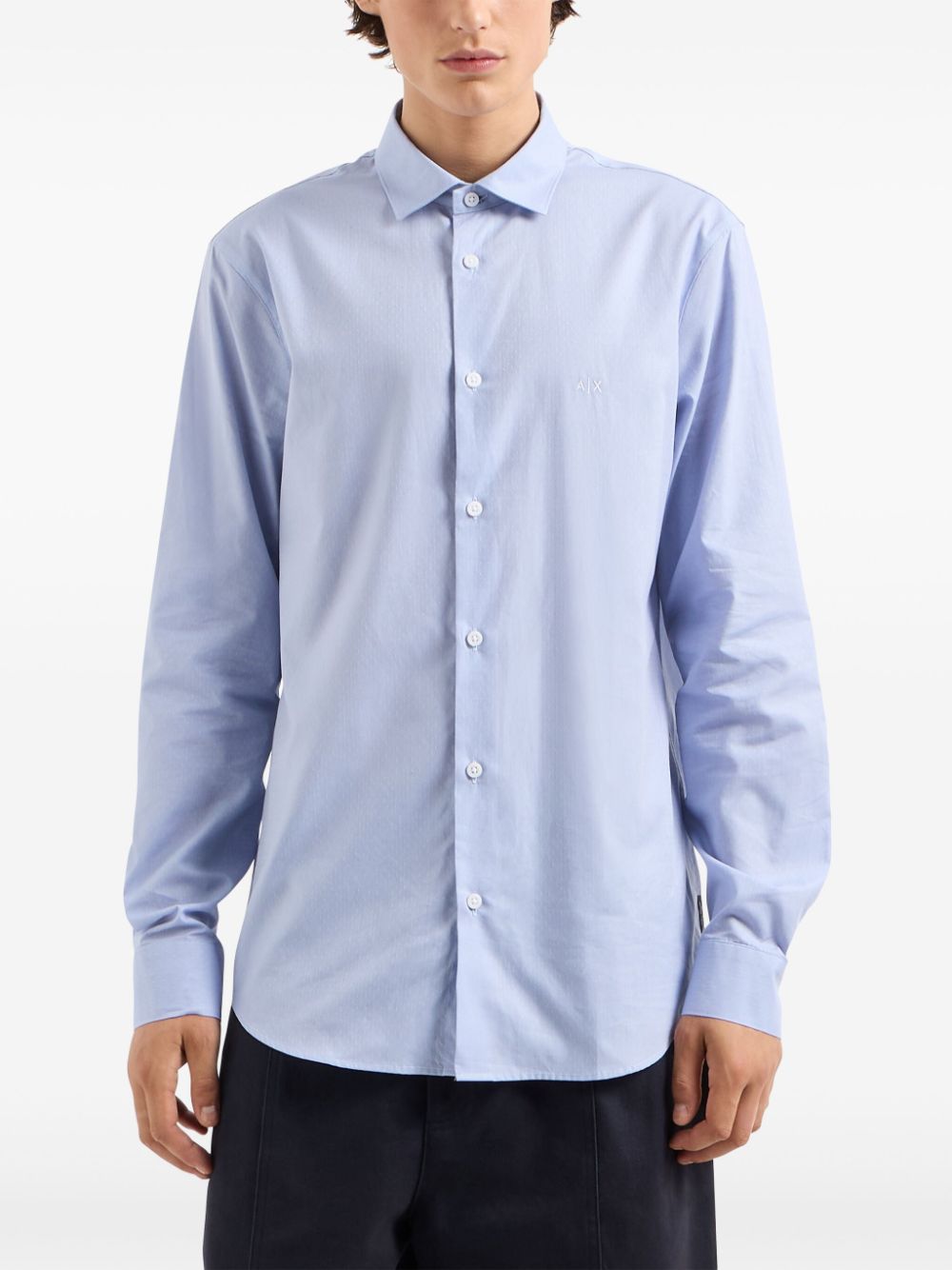 Armani Exchange  logo-embroidered shirt