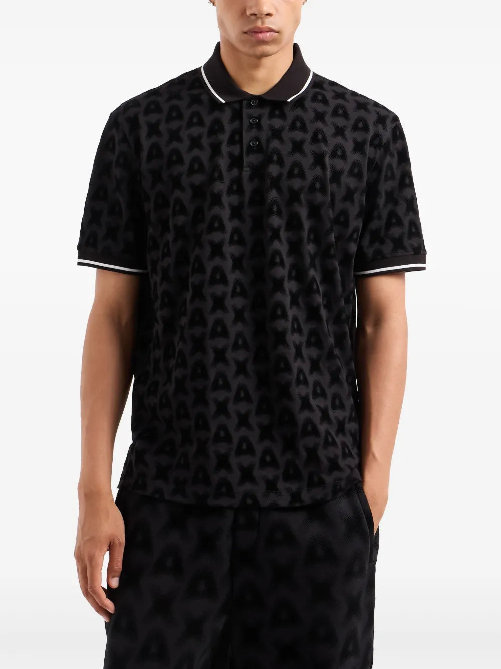 Armani Exchange  logo polo shirt