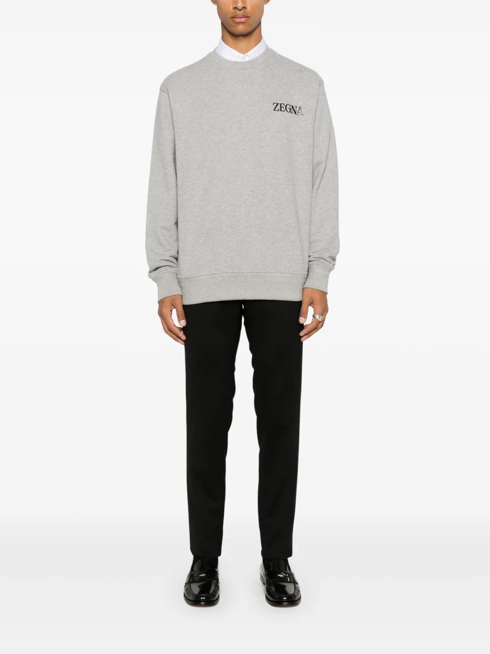 Zegna  rubberised-logo sweatshirt