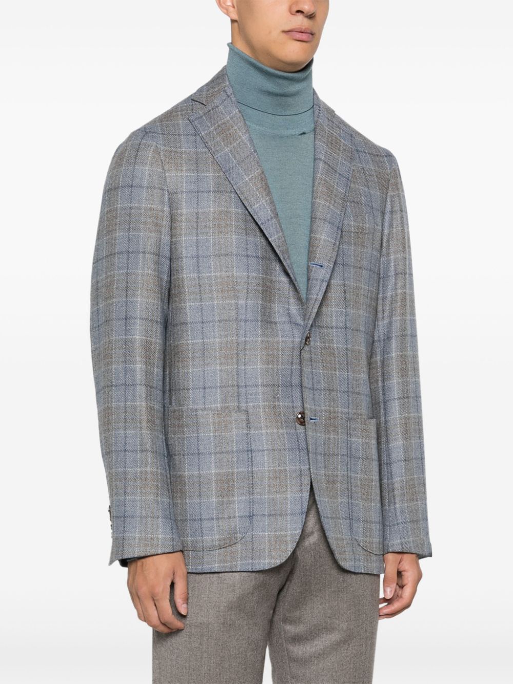 Barba  check-pattern blazer