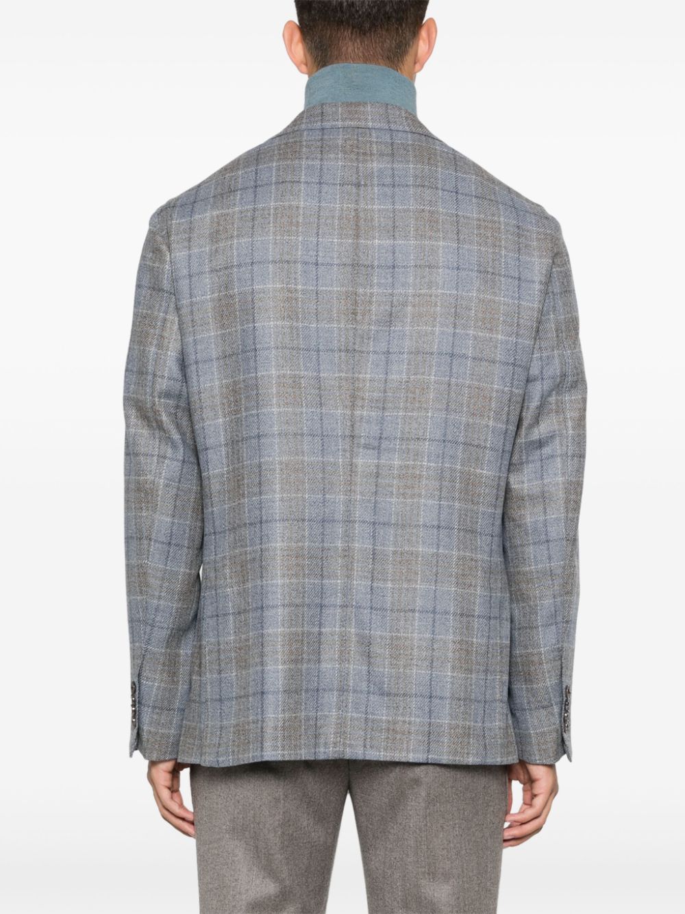 Barba  check-pattern blazer