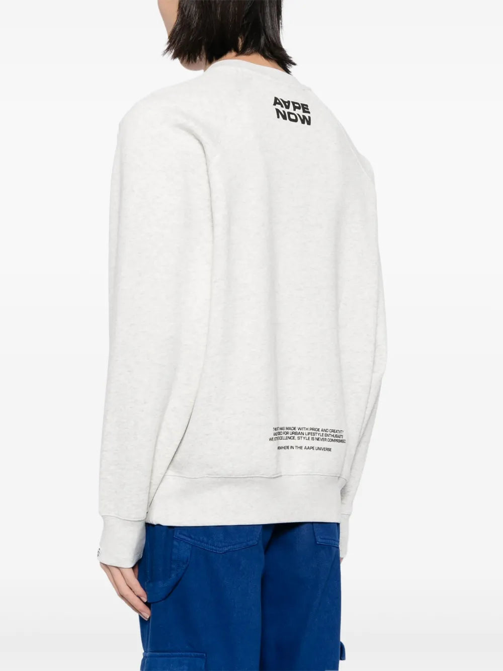 AAPE BY *A BATHING APE®  logo-patch crew-neck sweatshirt