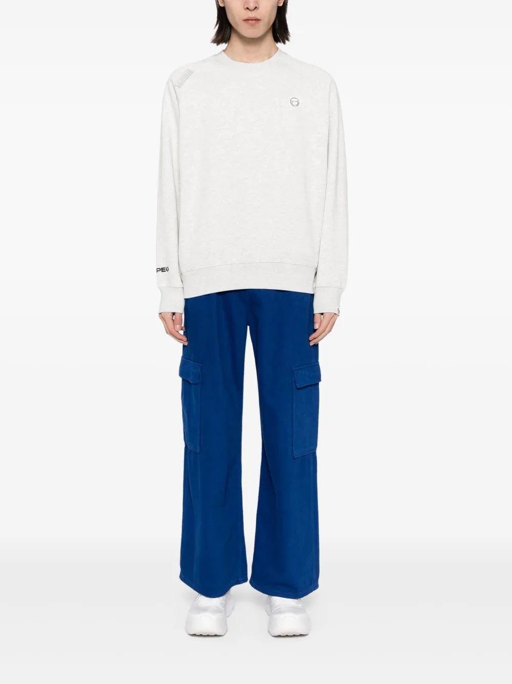 AAPE BY *A BATHING APE®  logo-patch crew-neck sweatshirt