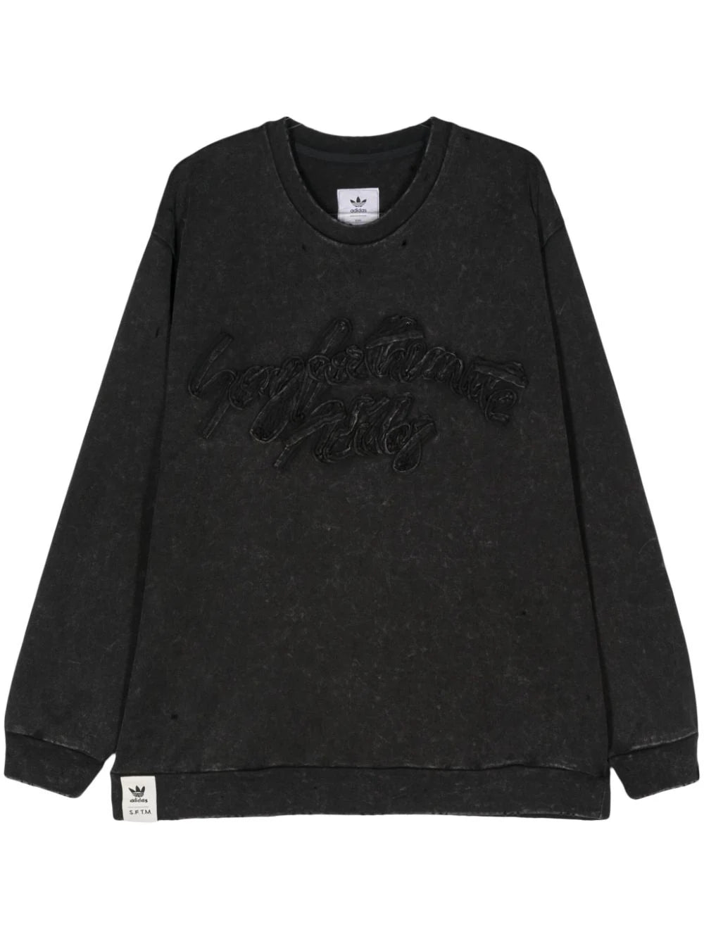 adidas  lettering-appliqué sweatshirt