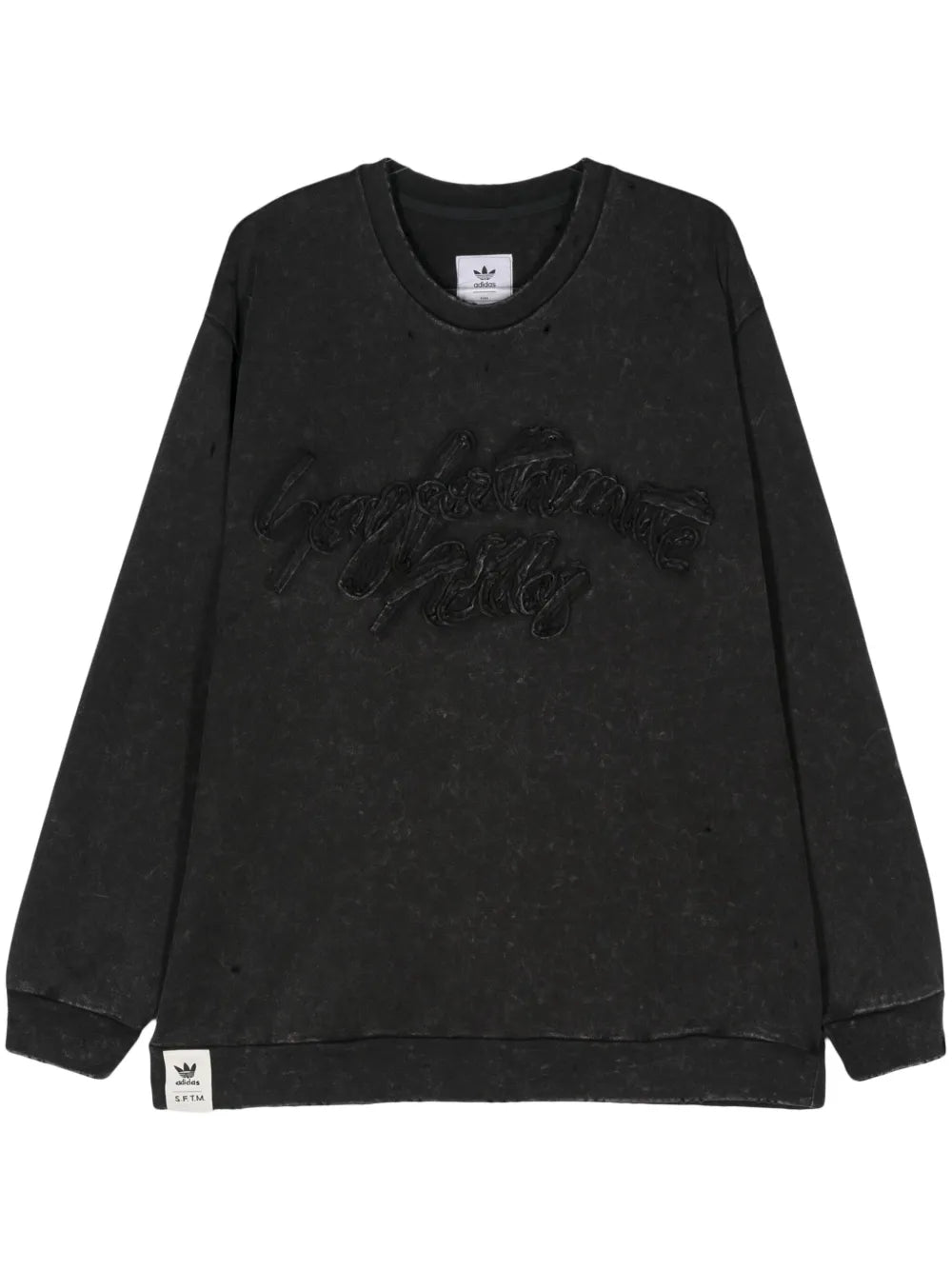 adidas  lettering-appliqué sweatshirt