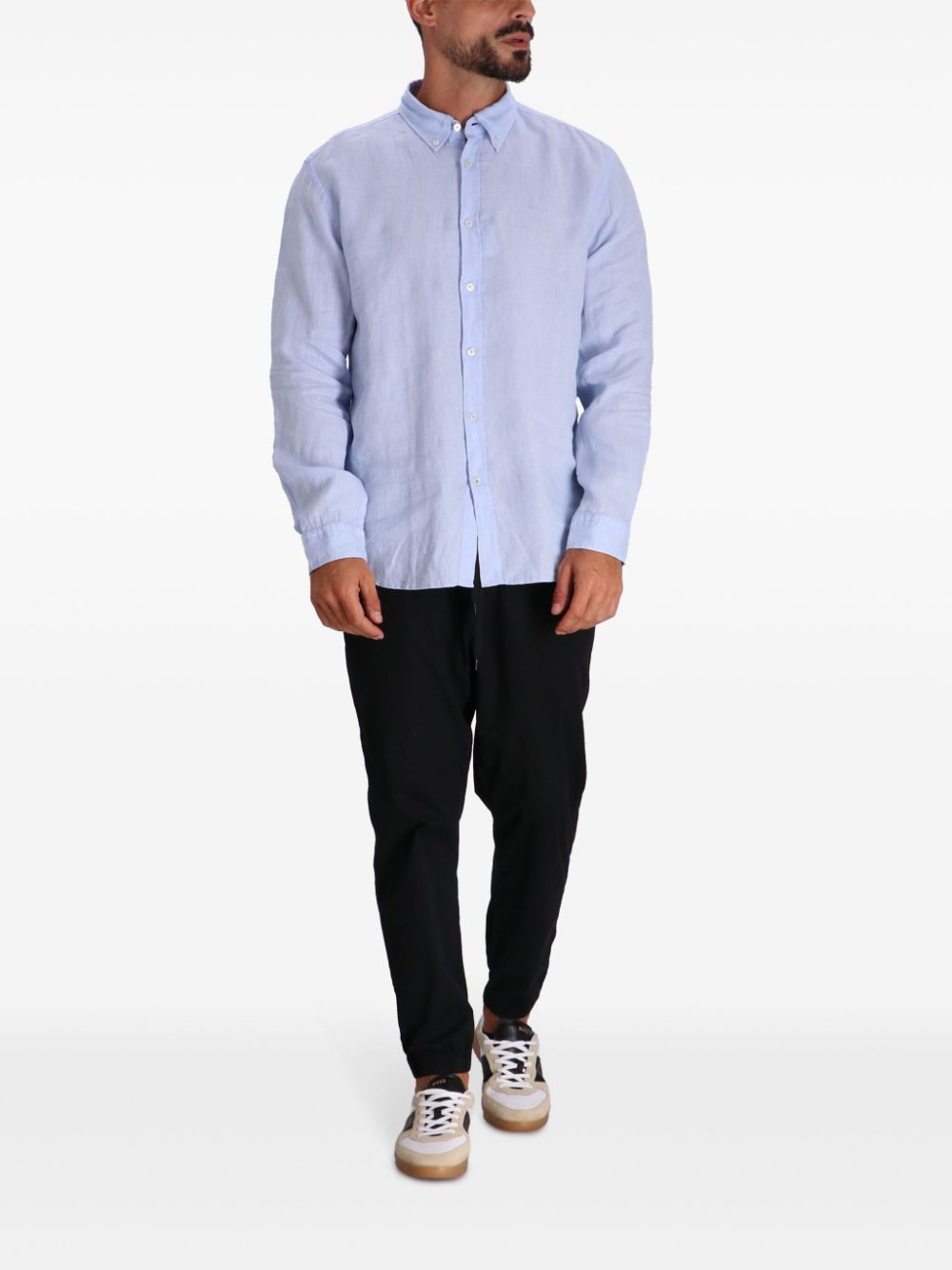 BOSS logo-embroidered shirt