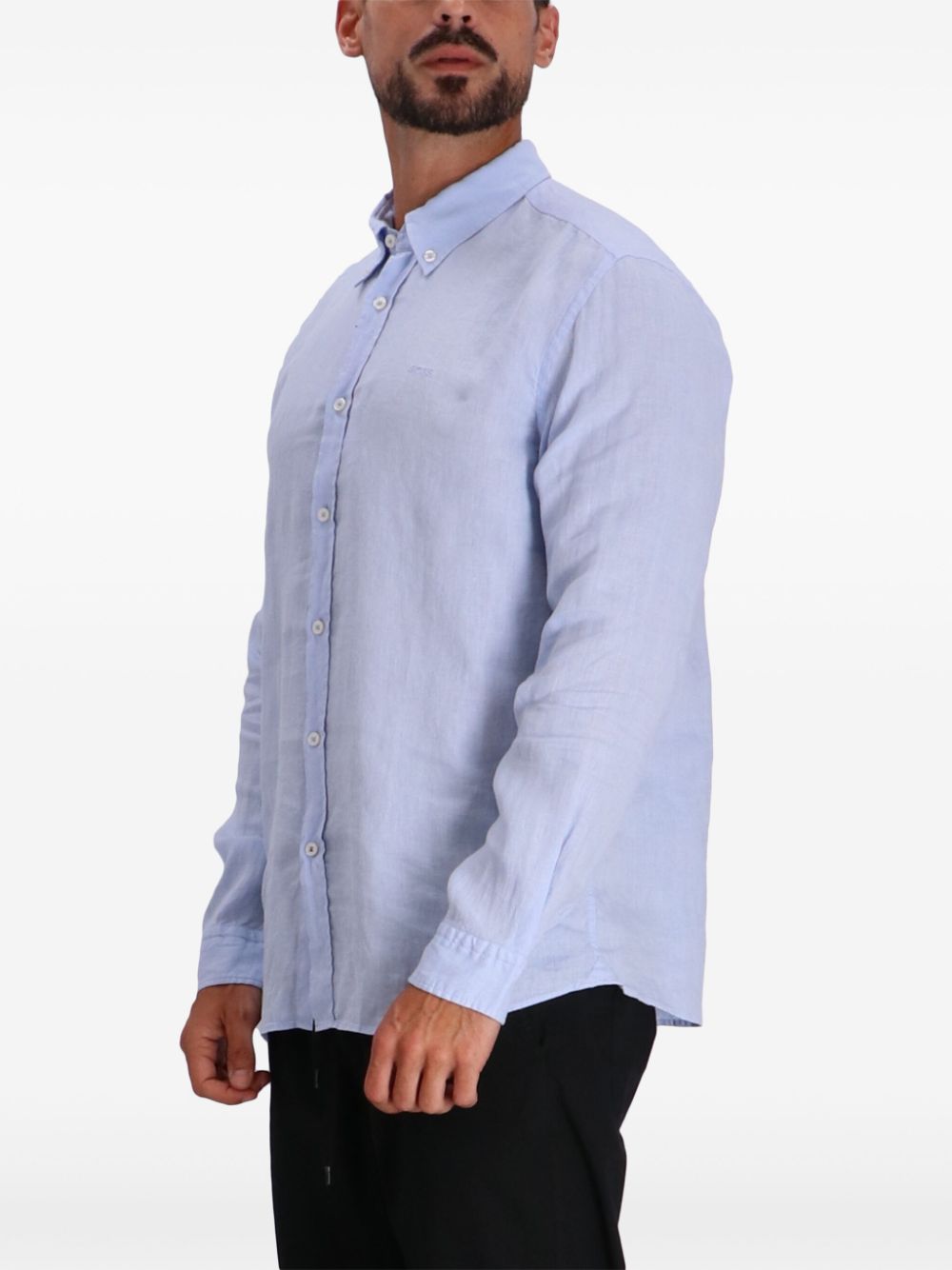 BOSS logo-embroidered shirt