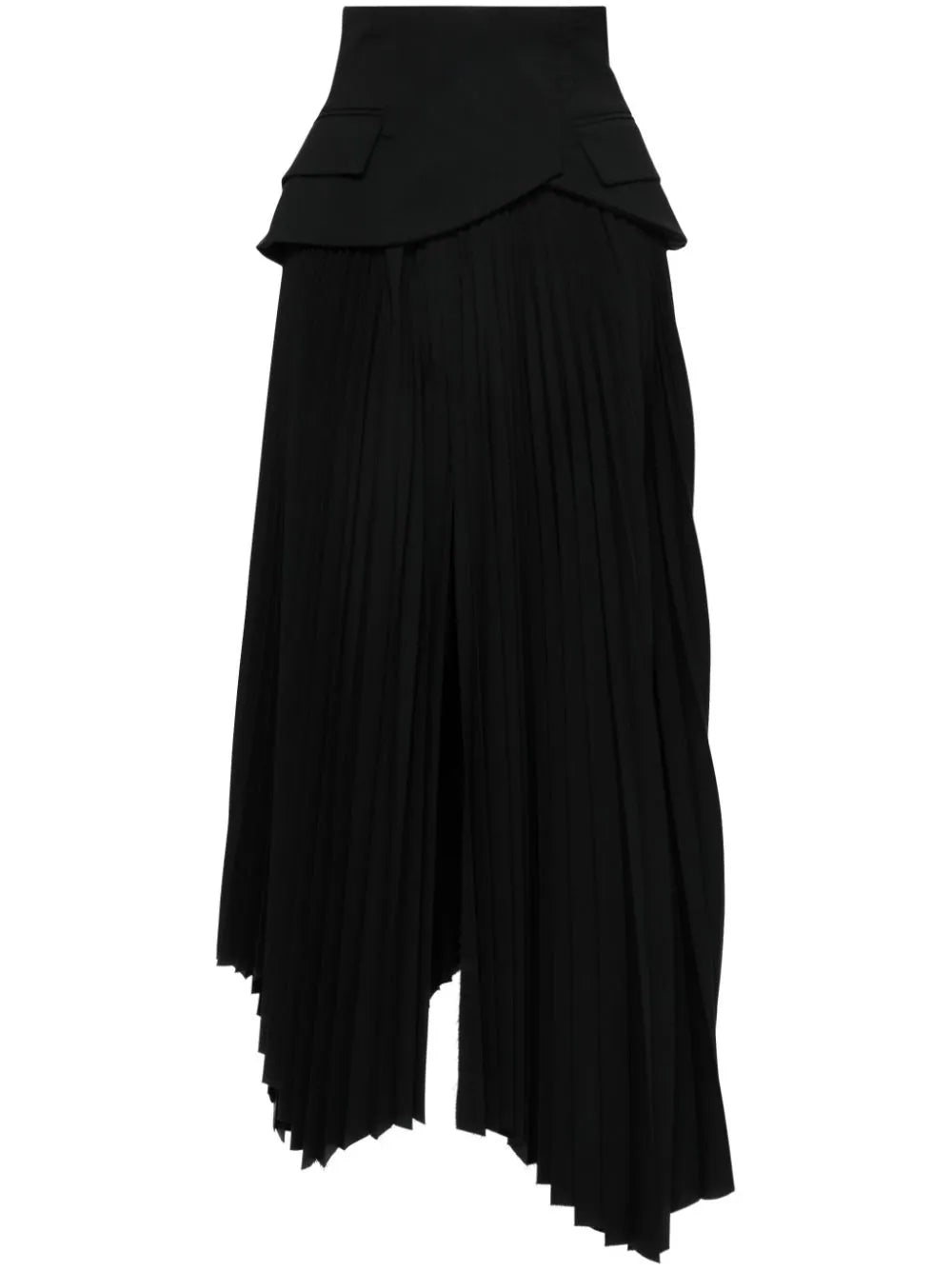 A.W.A.K.E. Mode  pleated asymmetric maxi skirt