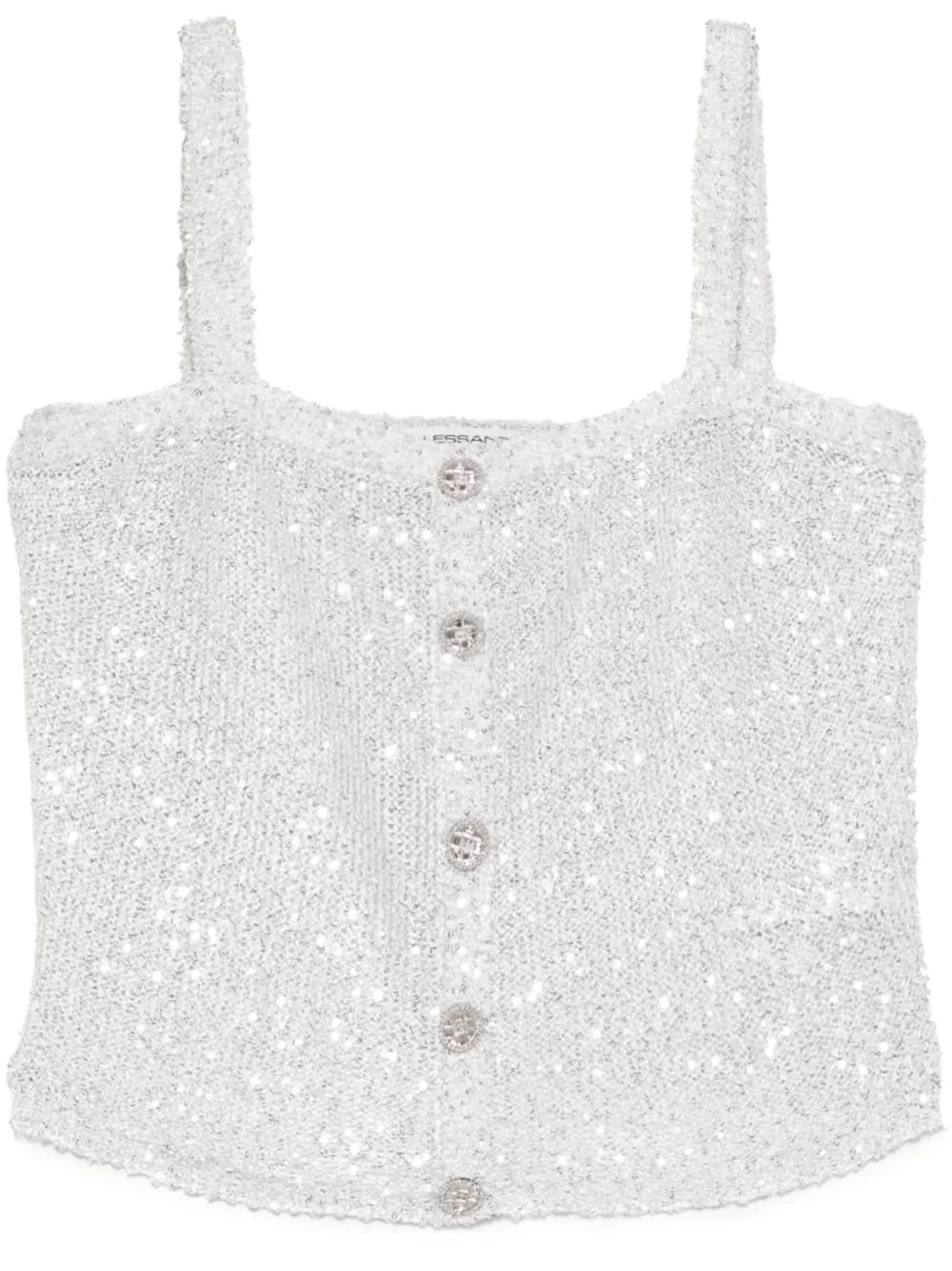 Alessandra Rich sequinned knitted top