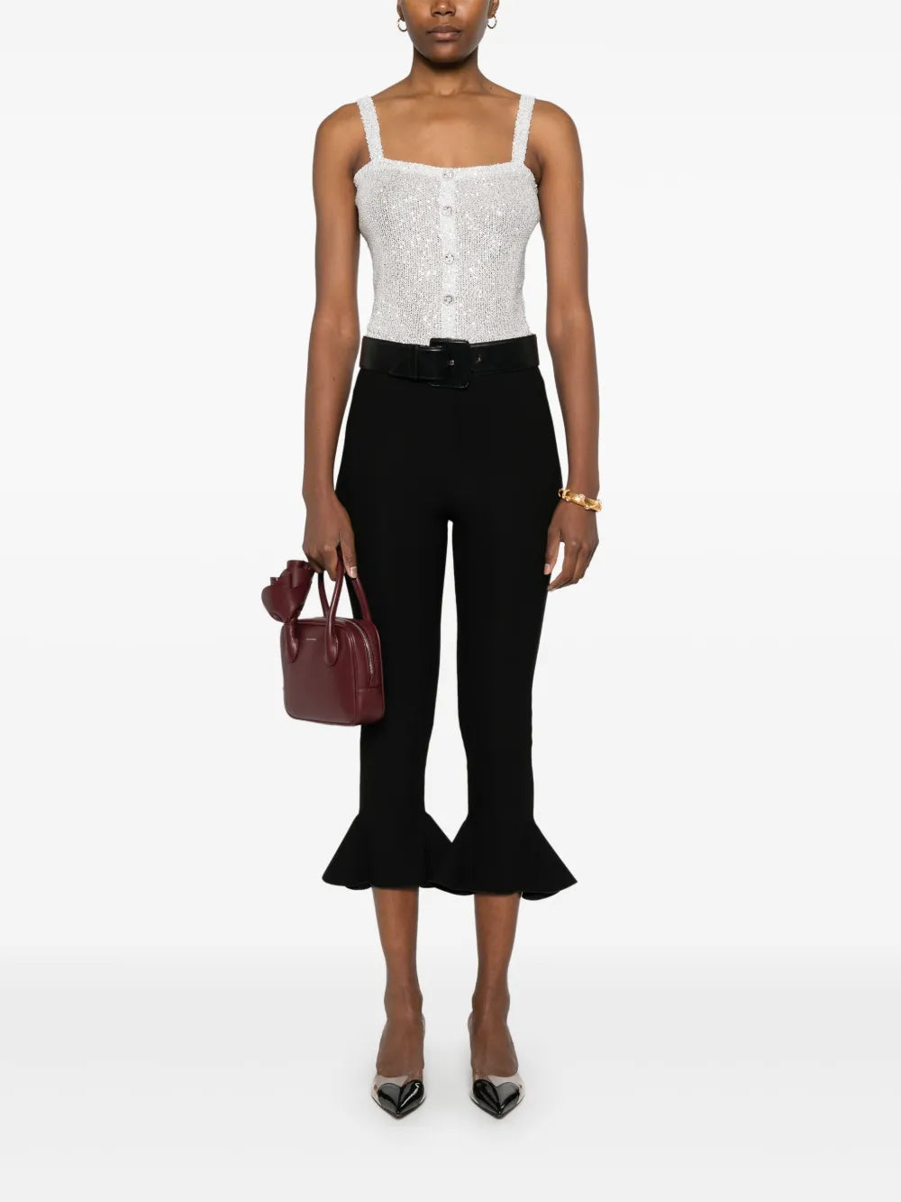 Alessandra Rich sequinned knitted top - Image 2
