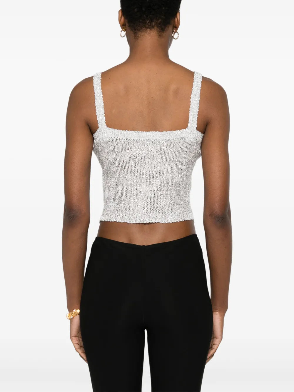 Alessandra Rich sequinned knitted top - Image 4