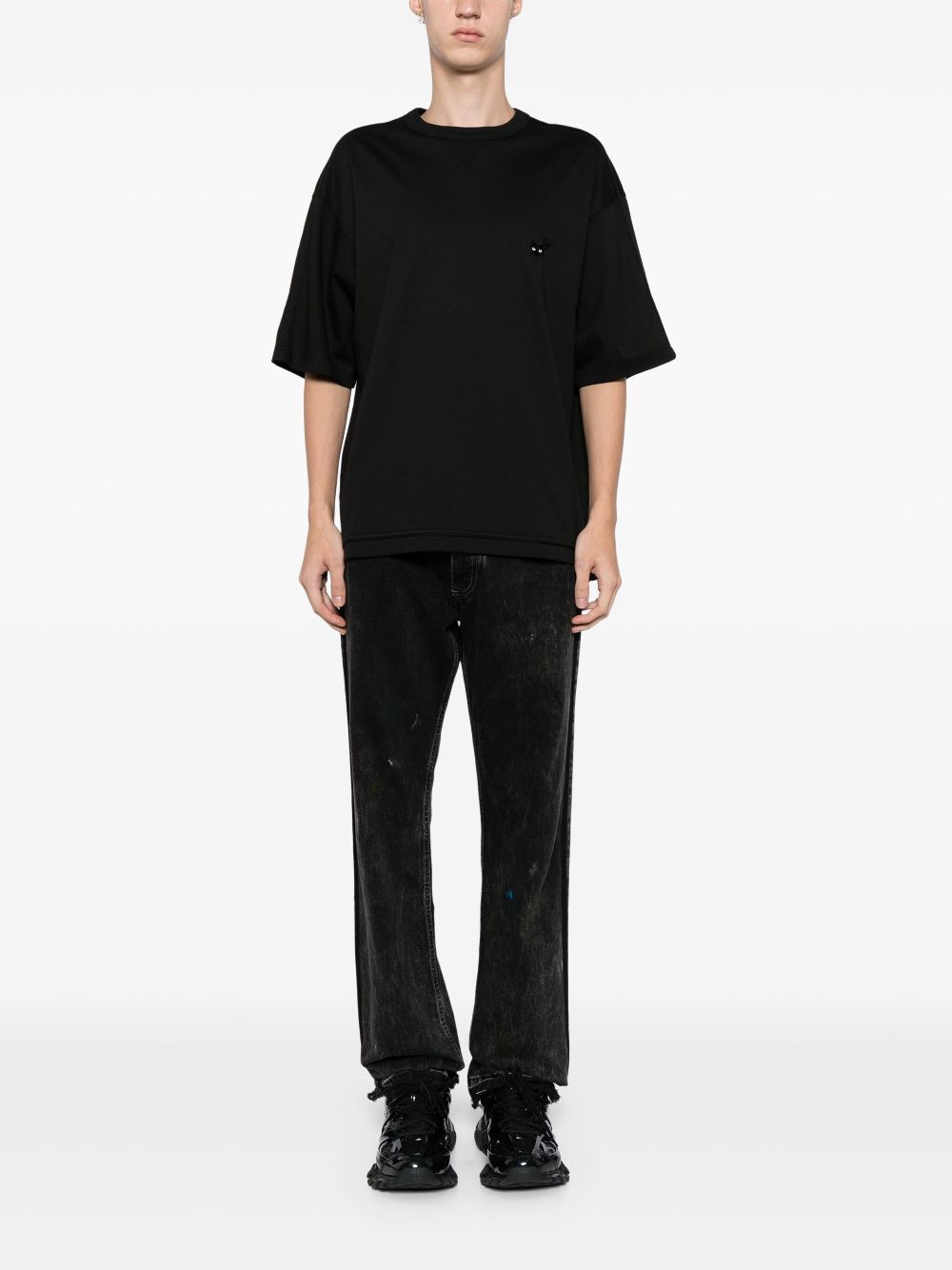 ZZERO BY SONGZIO  love panther hand rope T-shirt