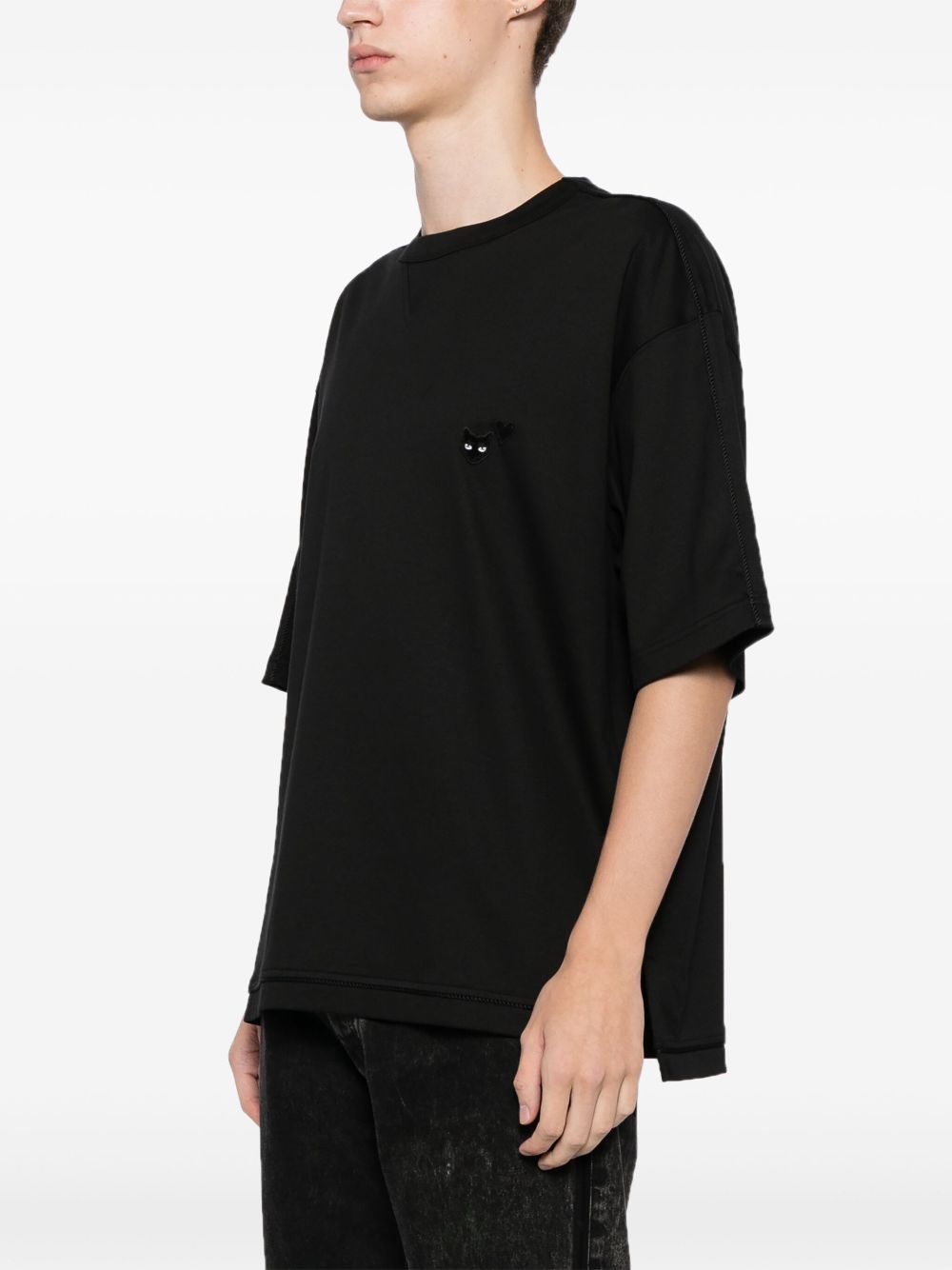 ZZERO BY SONGZIO  love panther hand rope T-shirt