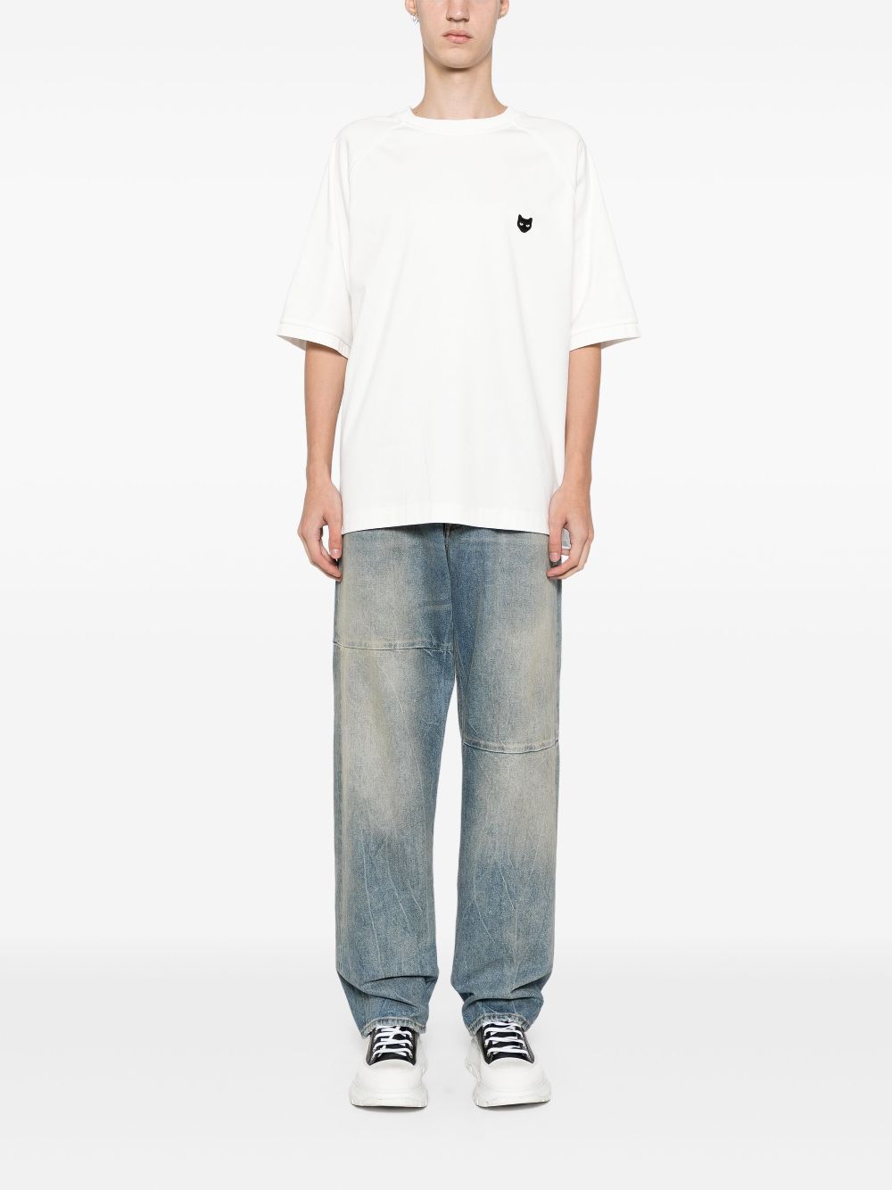 ZZERO BY SONGZIO  love panther hand rope T-shirt