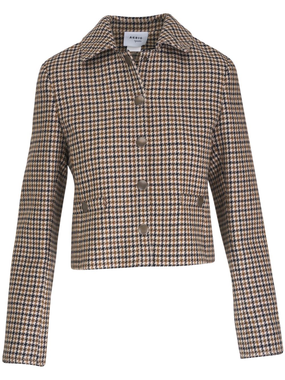 Akris Punto  check pattern buttoned jacket