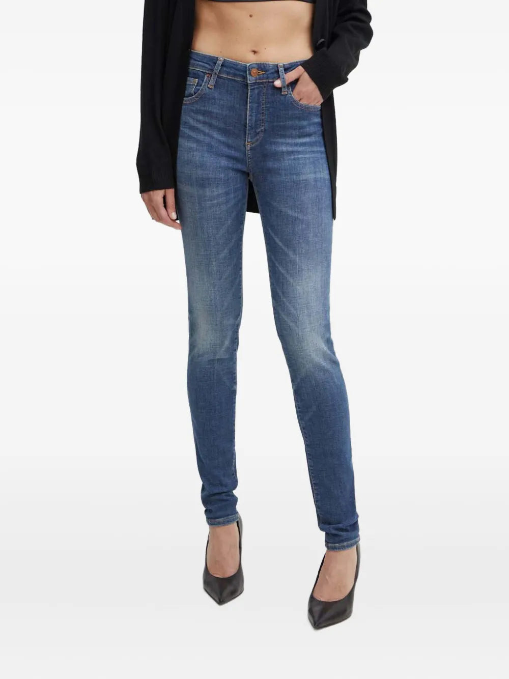 Armani Exchange  logo-plaque skinny jeans