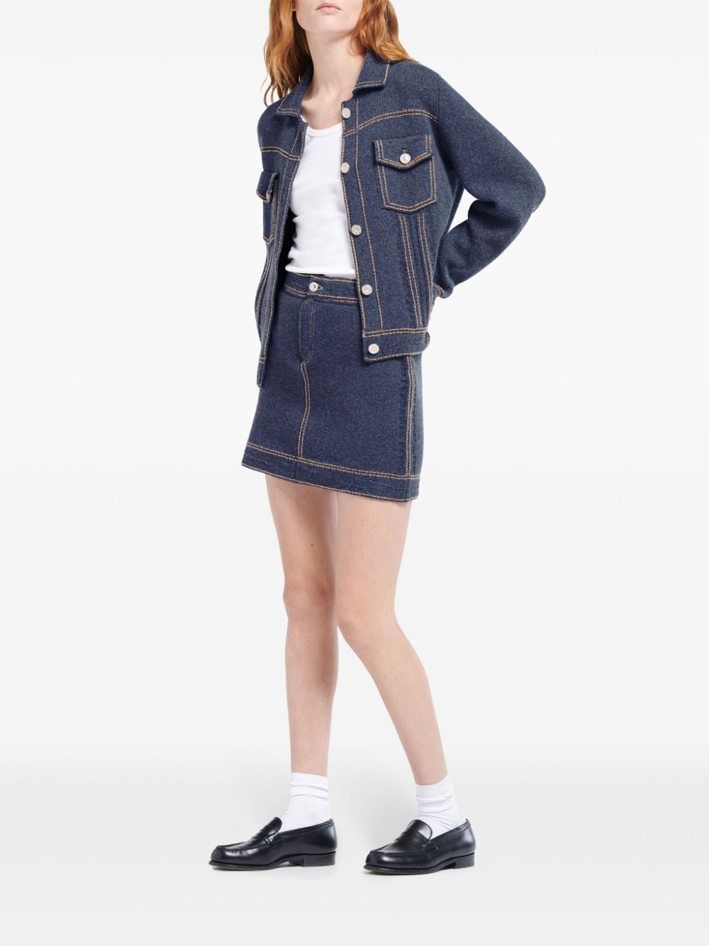 Barrie knitted mini skirt