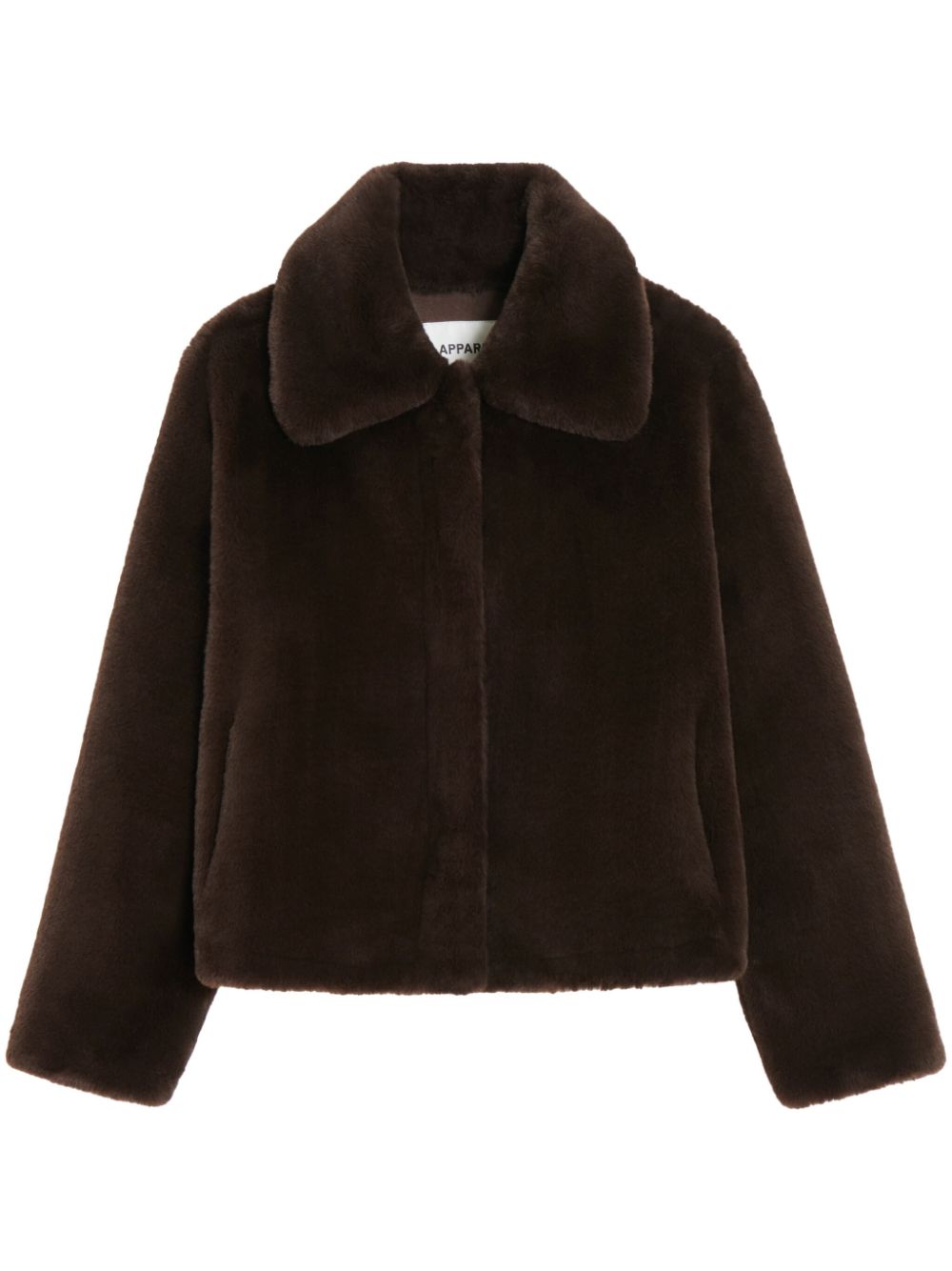 Apparis  wide-collar faux fur jacket