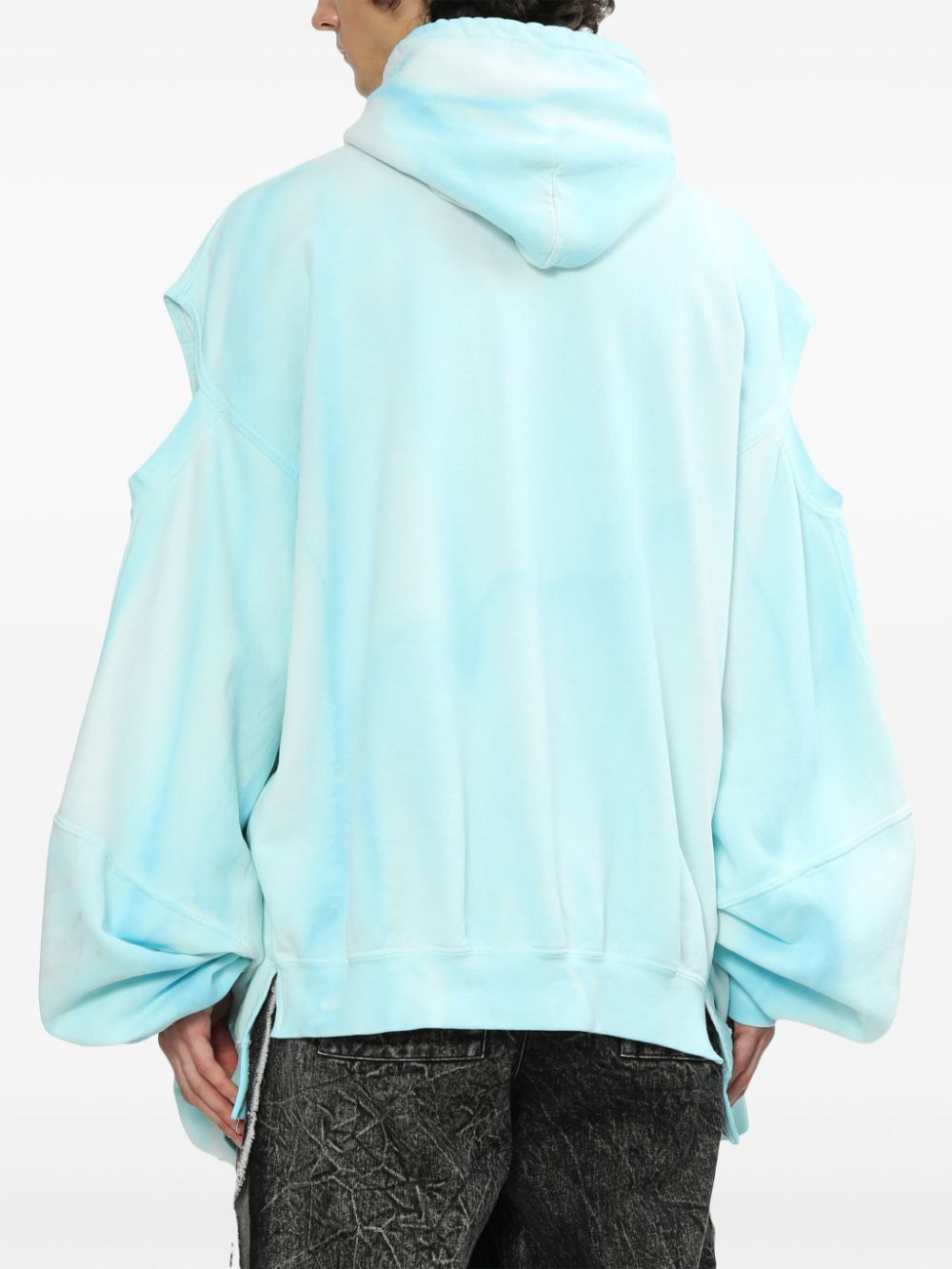WESTFALL  distressed-effect cut-out hoodie