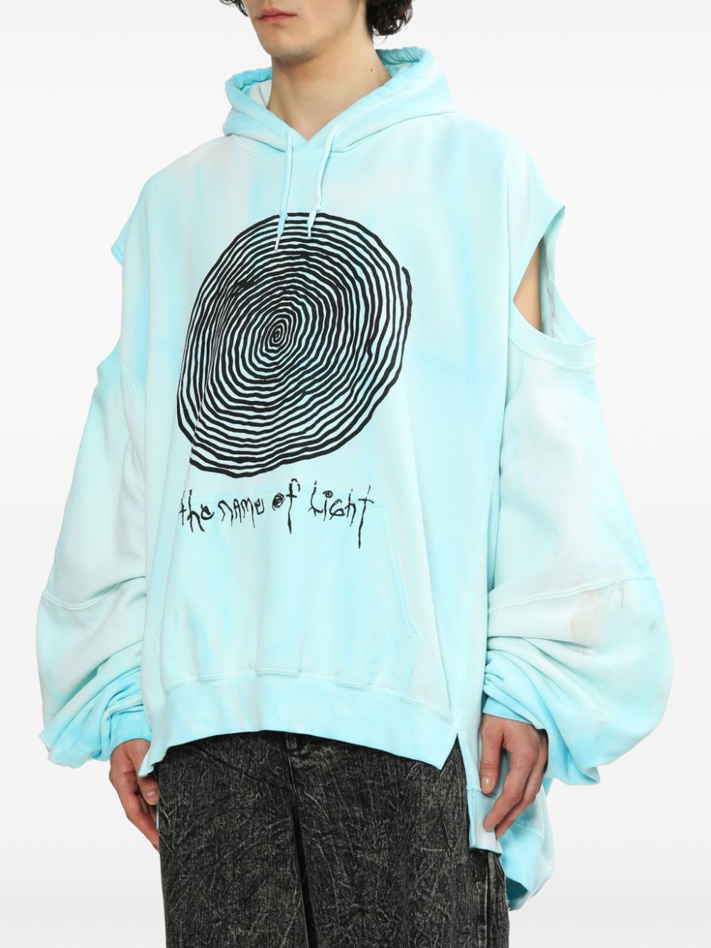WESTFALL  distressed-effect cut-out hoodie