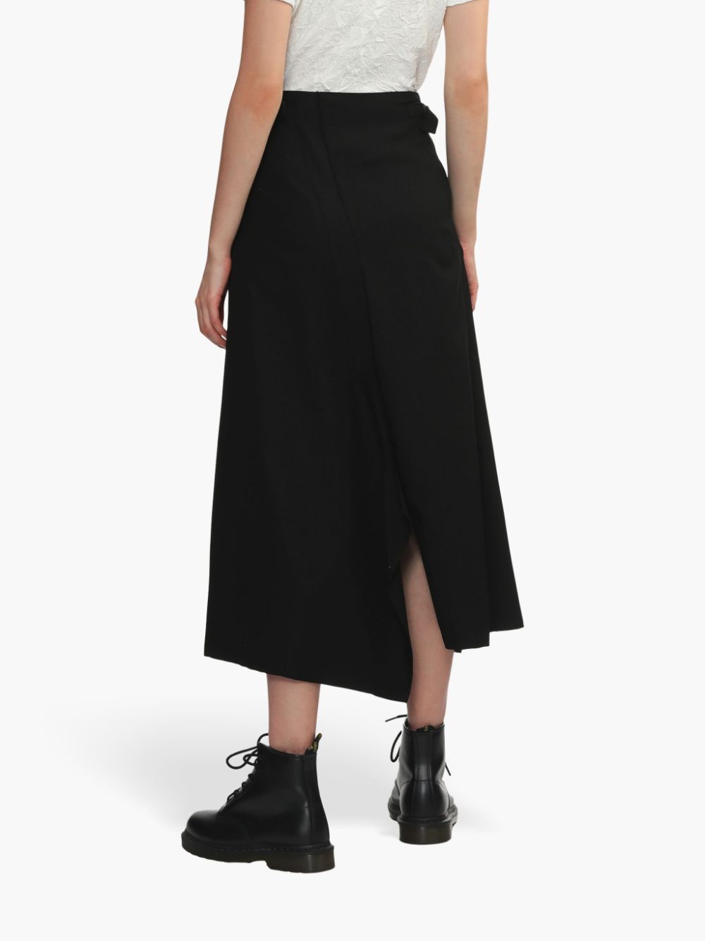 Y's  asymmetric midi skirt