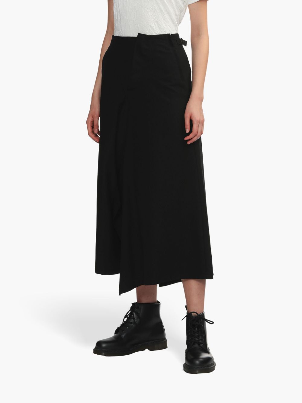 Y's  asymmetric midi skirt
