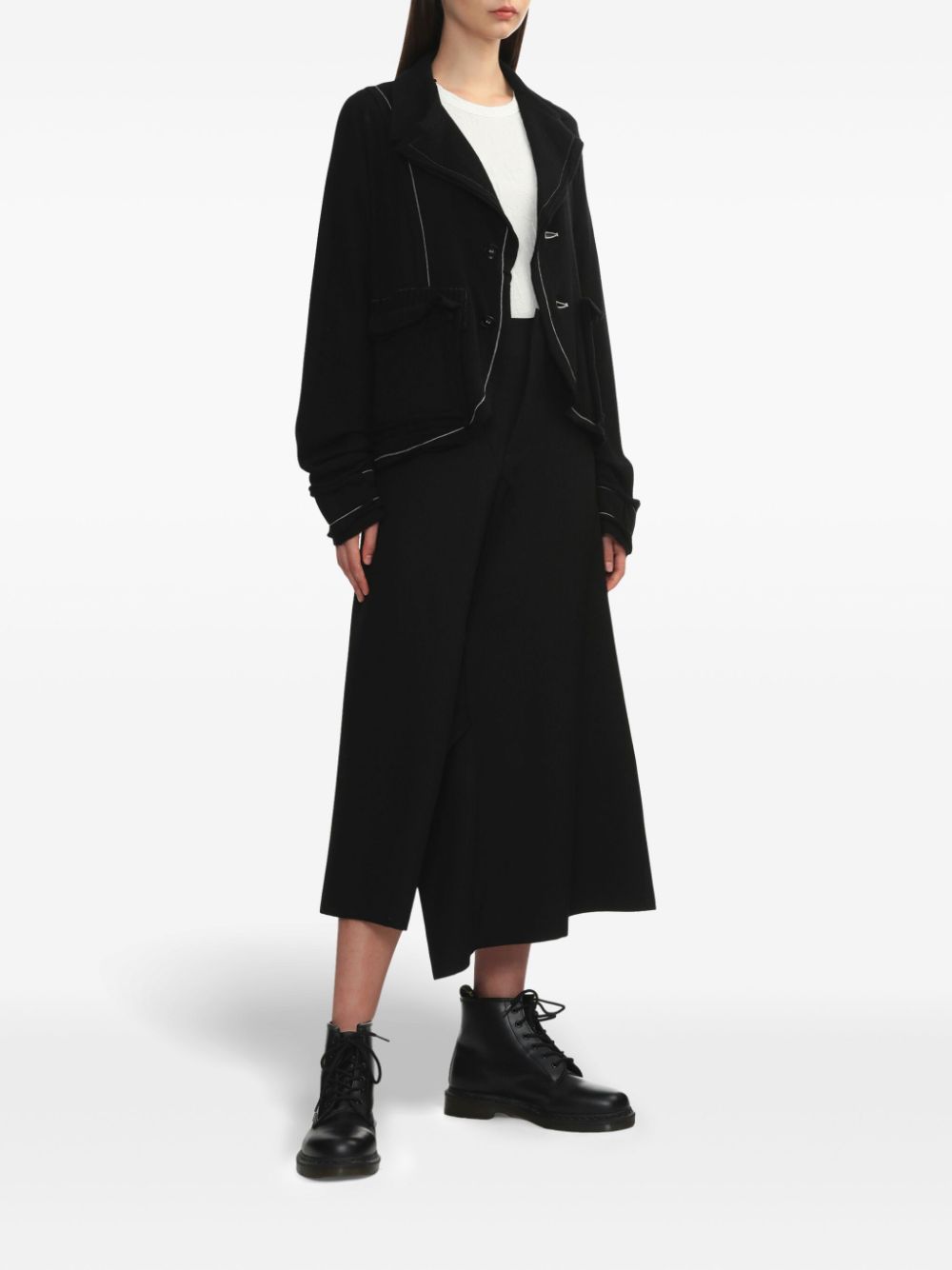 Y's  asymmetric midi skirt