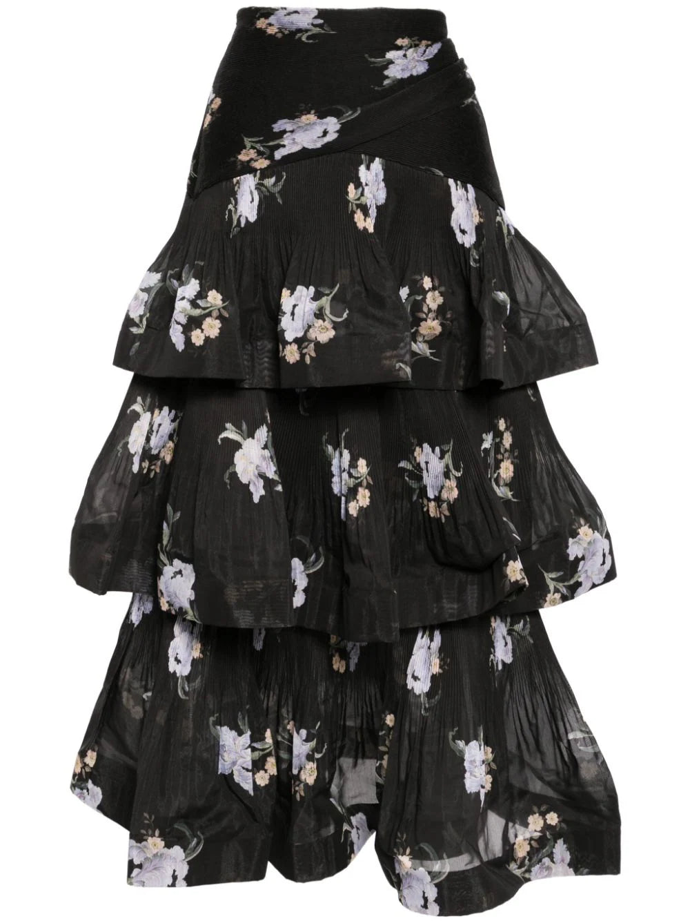 ZIMMERMANN  pleated tiered skirt