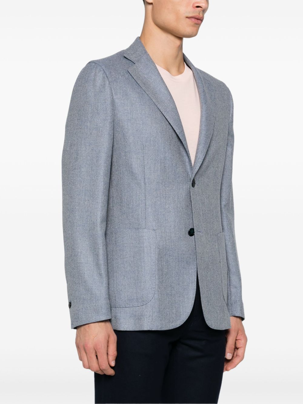 Barba mélange-effect blazer