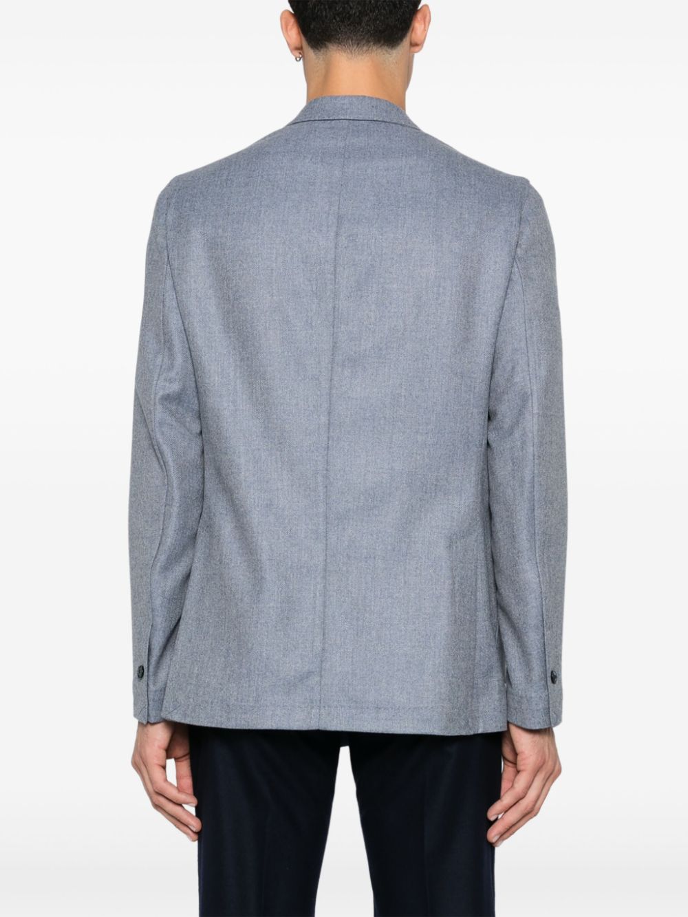 Barba mélange-effect blazer