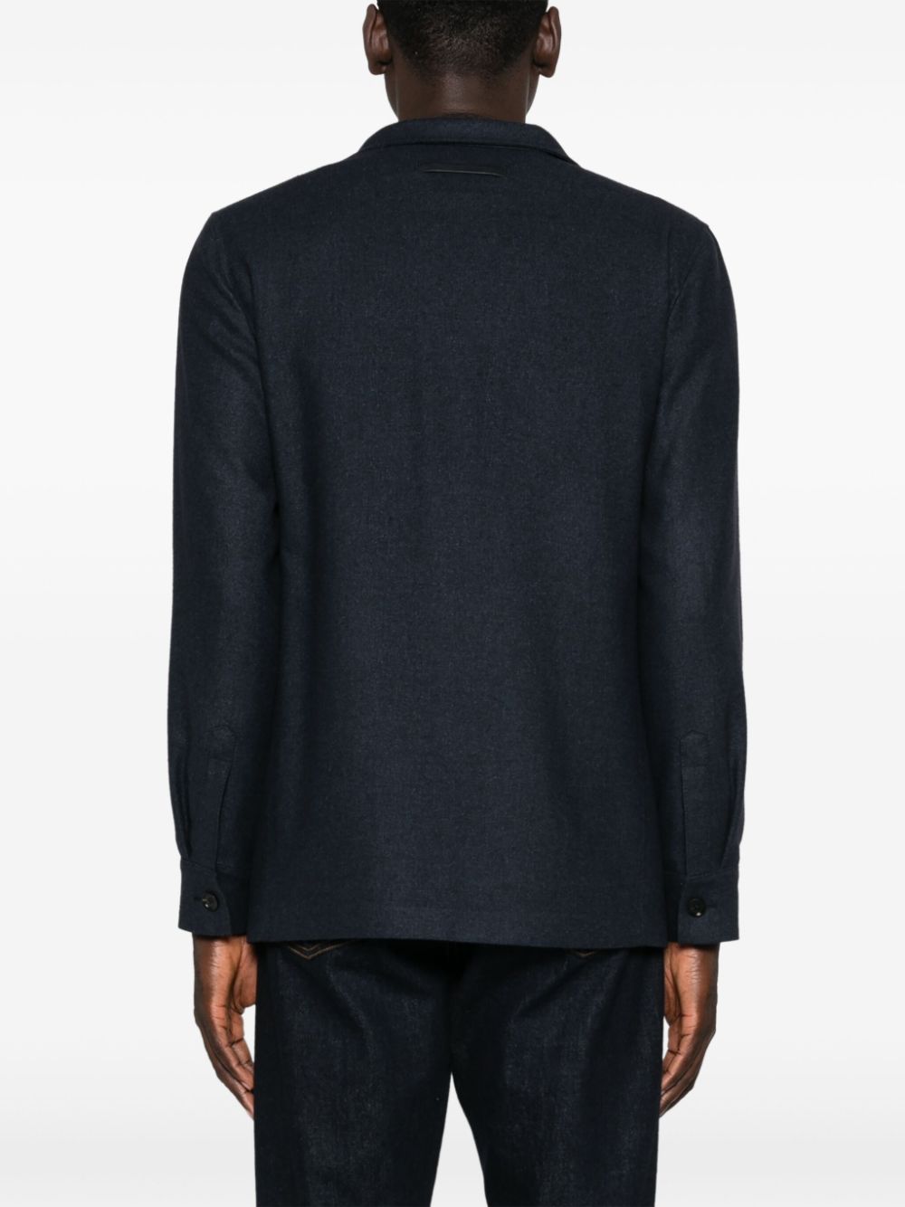 Zegna mélange-effect blazer