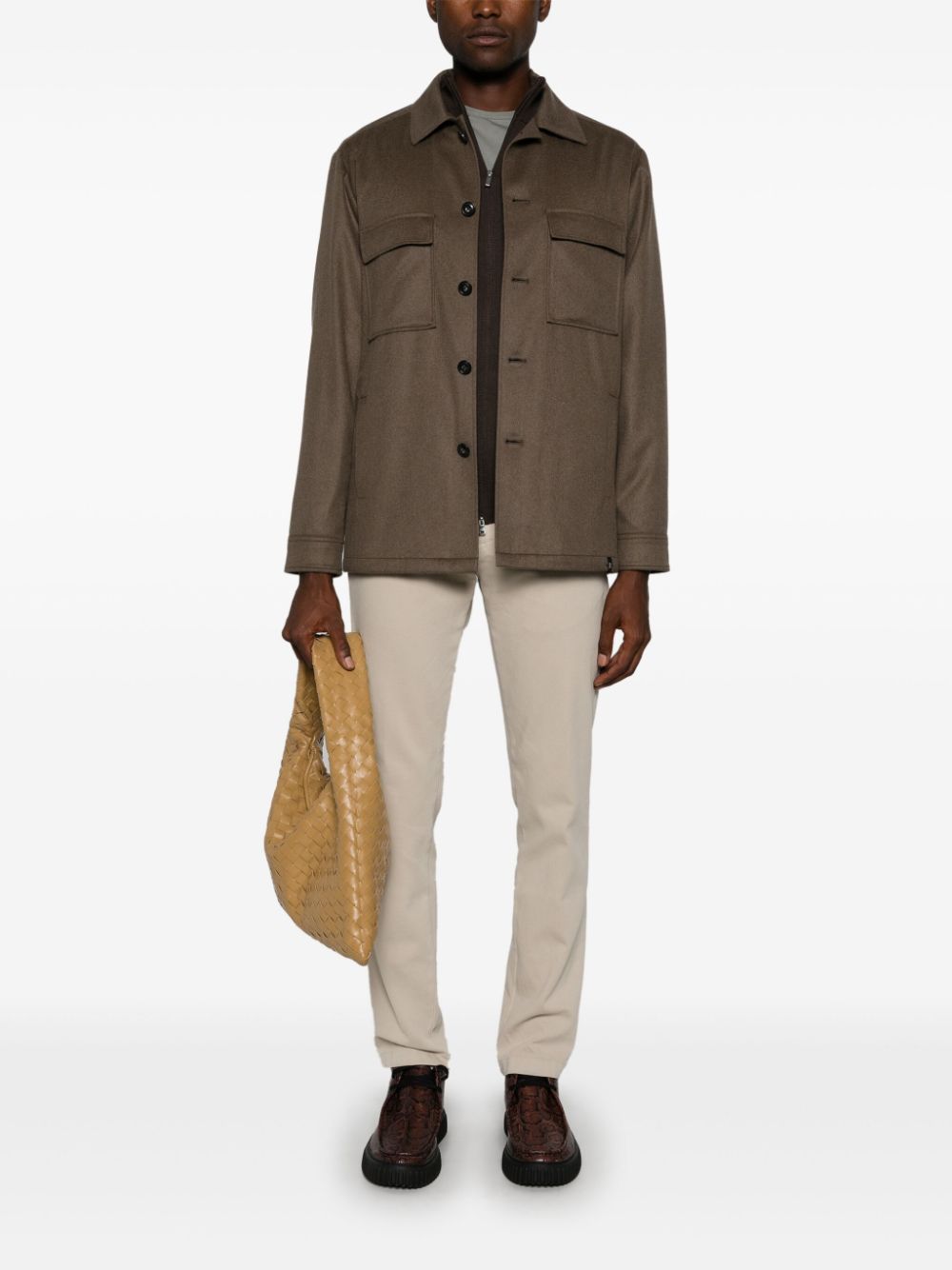 Boggi Milano cashmere shirt jacket