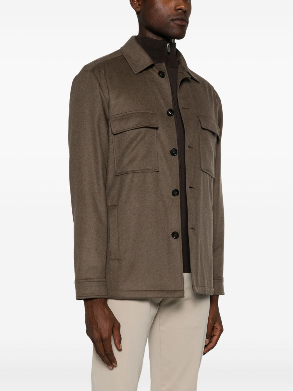 Boggi Milano cashmere shirt jacket