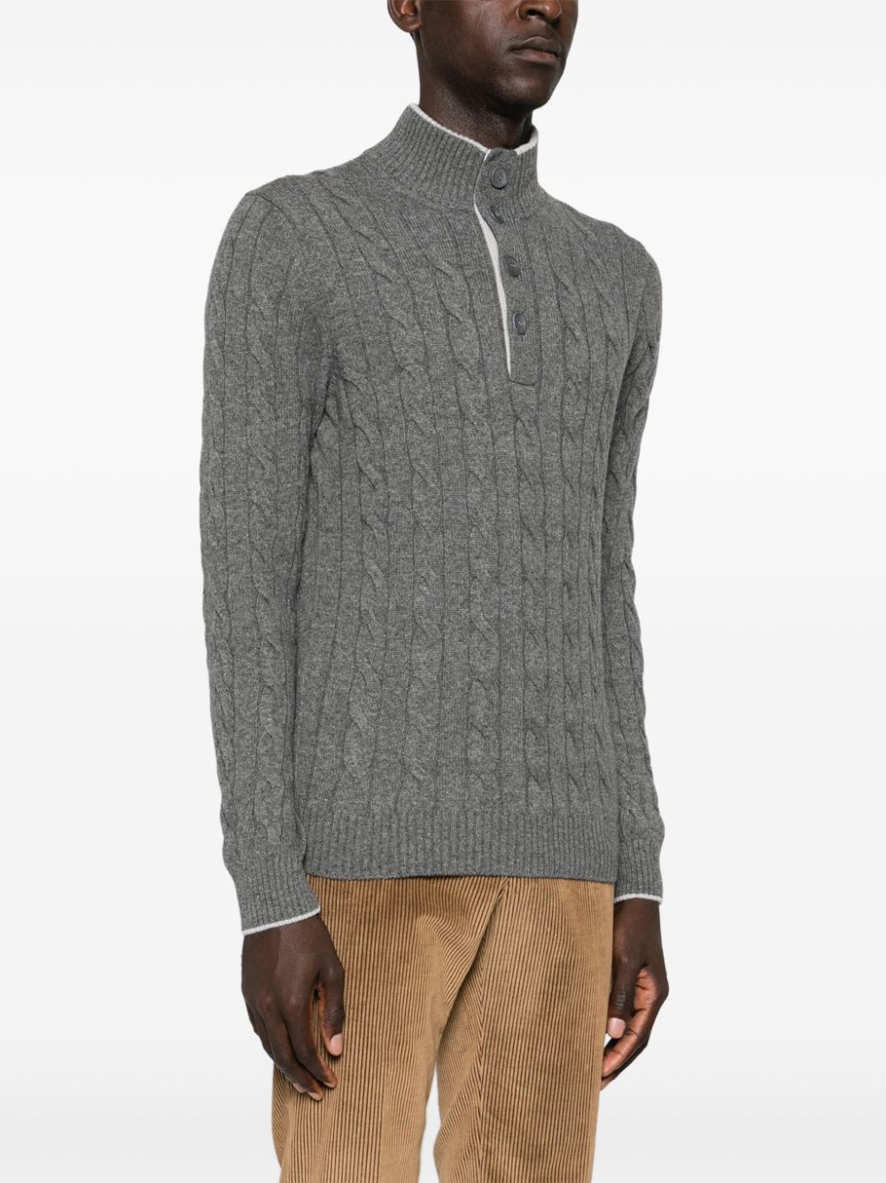 Barba  cable-knit sweater