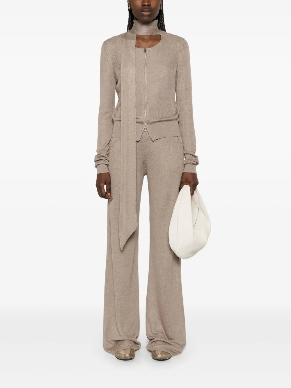Aya Muse  fine-knit trousers