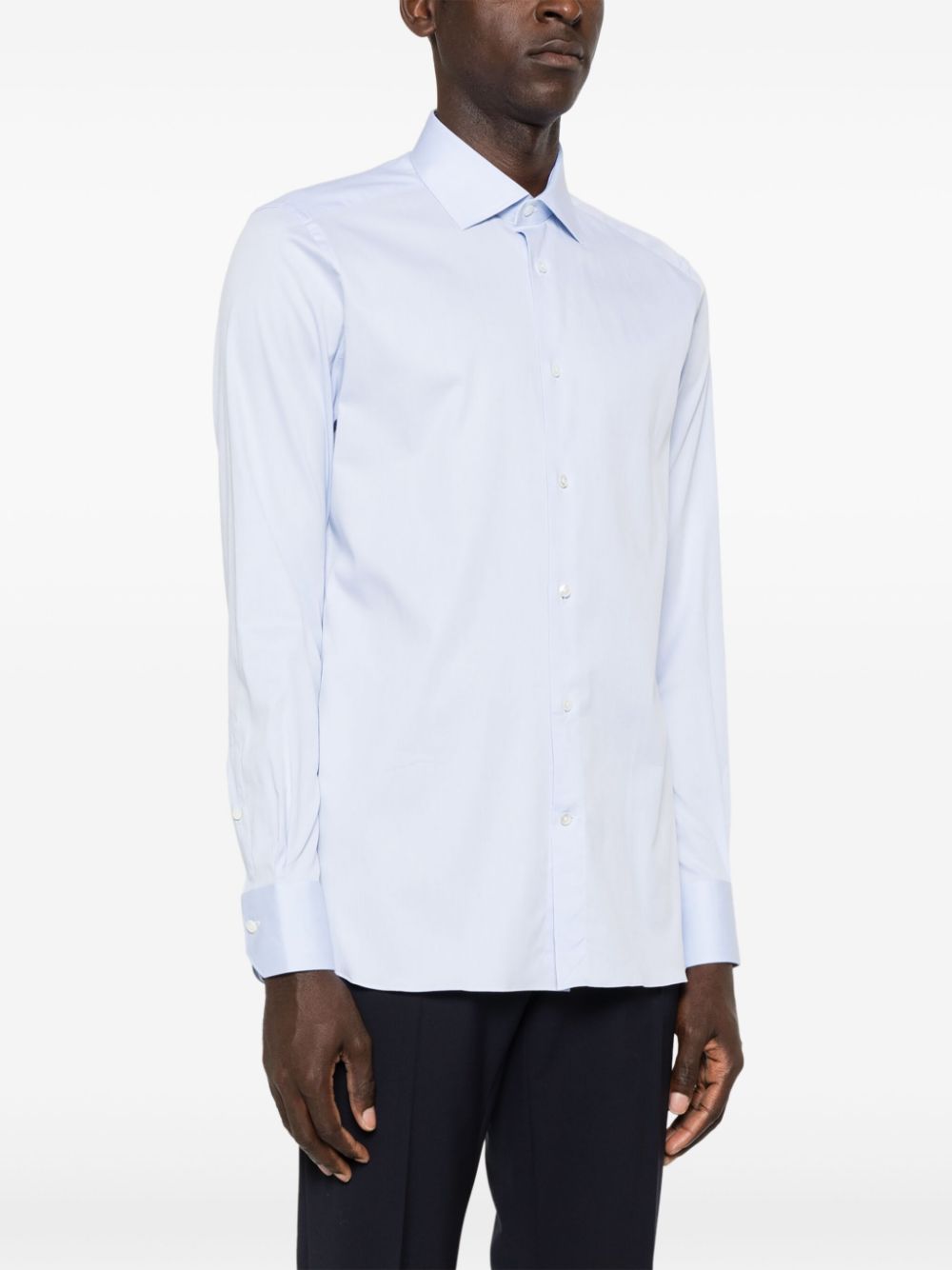 Zegna  spread-collar shirt